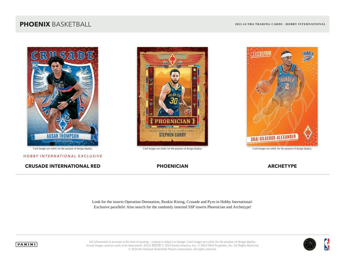 2023 - 24 Panini Phoenix Basketball International Hobby Box - Columbia Hobby - Sports Card Boxes - Toploaders - Card Savers