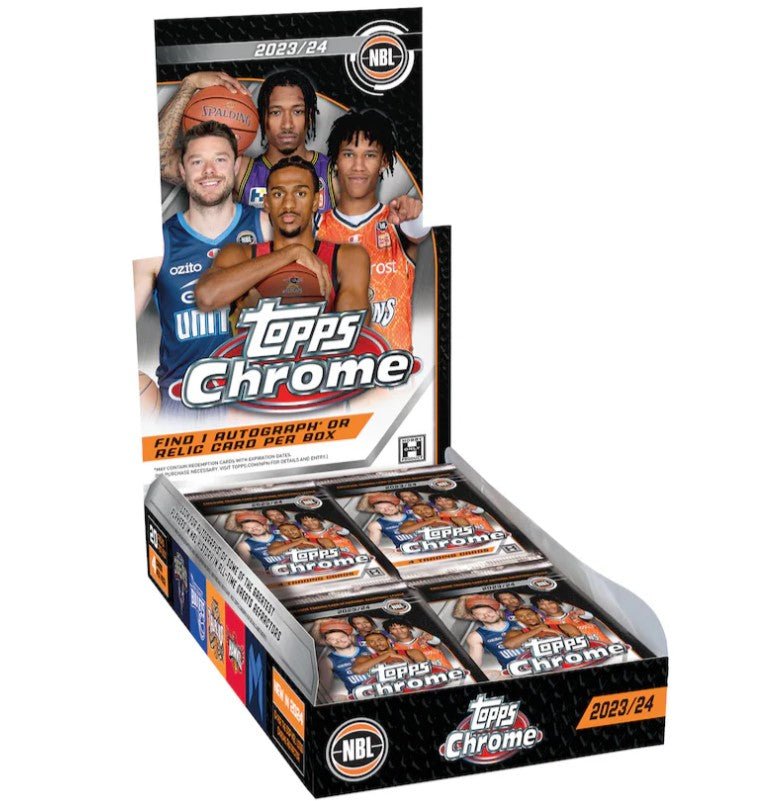 2023 - 24 Topps Chrome NBL Australian Basketball Hobby Box - Columbia Hobby - Sports Card Boxes - Toploaders - Card Savers