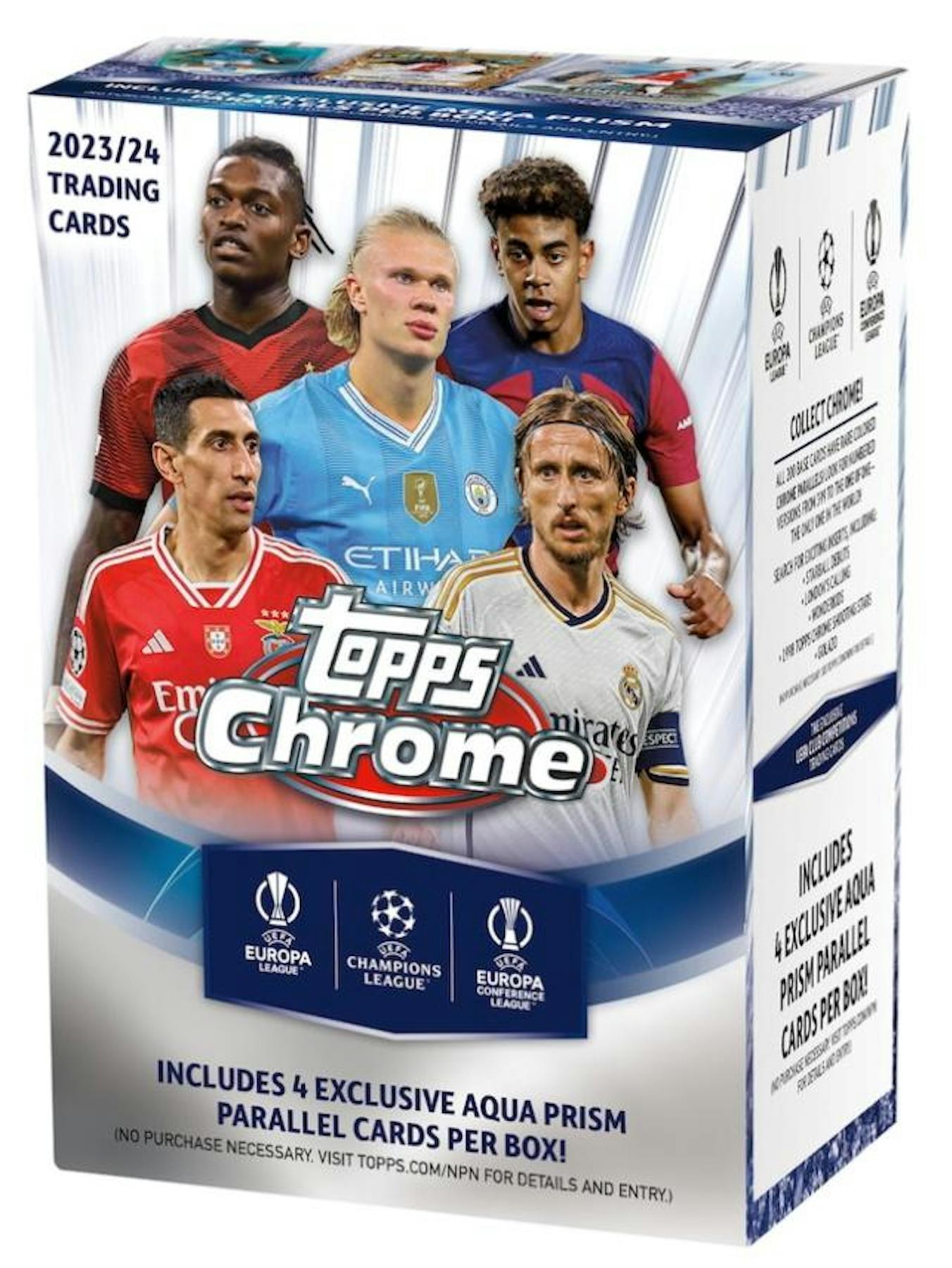 2023 - 24 Topps Chrome UEFA Club Competitions Soccer 7 - Pack Blaster Box - Columbia Hobby - Sports Card Boxes - Toploaders - Card Savers