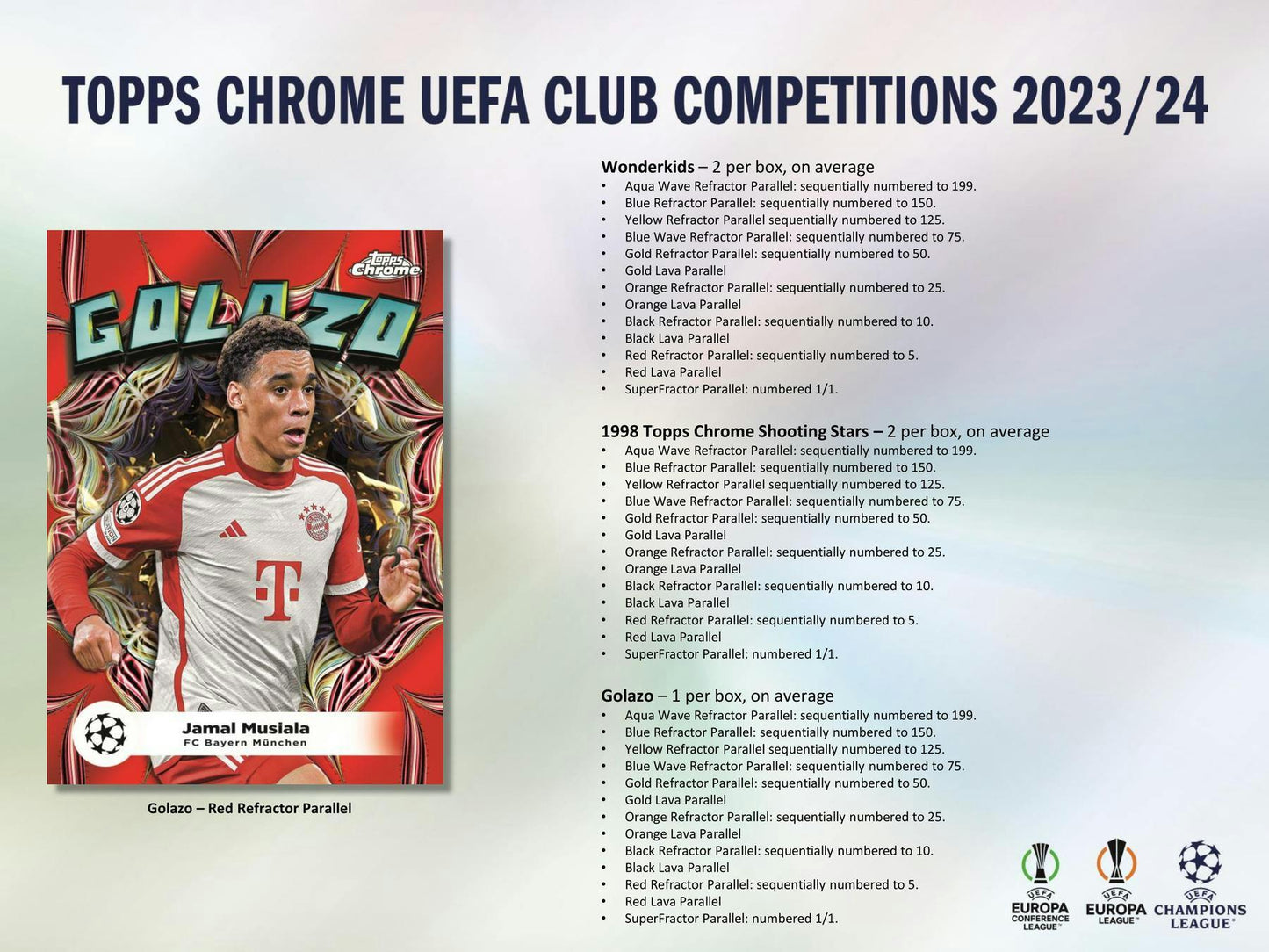 2023 - 24 Topps Chrome UEFA Club Competitions Soccer 7 - Pack Blaster Box - Columbia Hobby - Sports Card Boxes - Toploaders - Card Savers