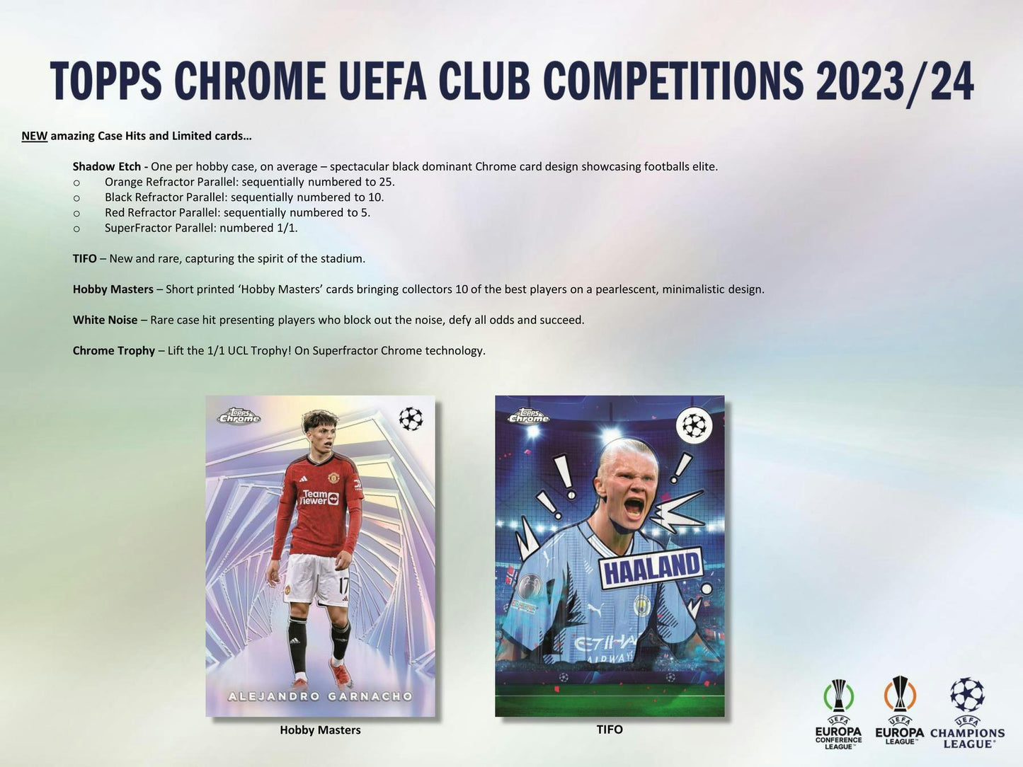 2023 - 24 Topps Chrome UEFA Club Competitions Soccer 7 - Pack Blaster Box - Columbia Hobby - Sports Card Boxes - Toploaders - Card Savers