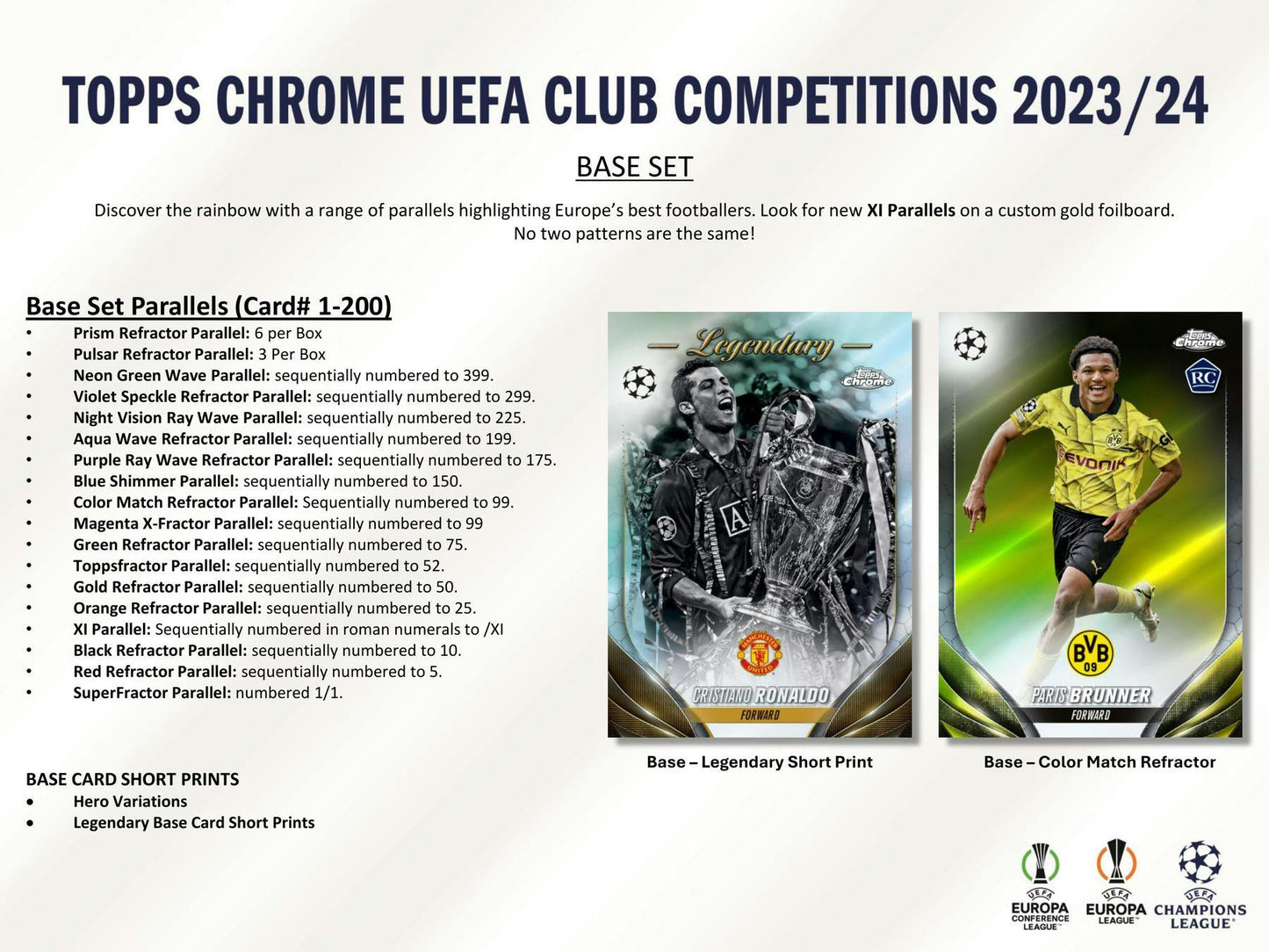 2023 - 24 Topps Chrome UEFA Club Competitions Soccer Hobby Jumbo Box - Columbia Hobby - Sports Card Boxes - Toploaders - Card Savers