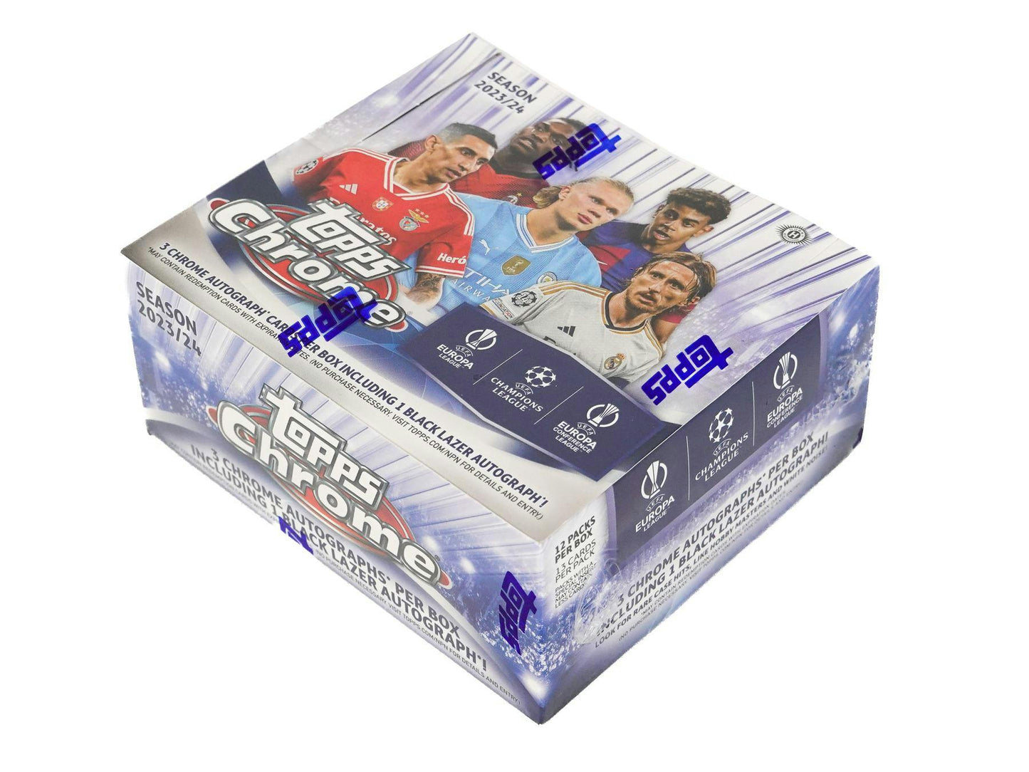 2023 - 24 Topps Chrome UEFA Club Competitions Soccer Hobby Jumbo Box - Columbia Hobby - Sports Card Boxes - Toploaders - Card Savers