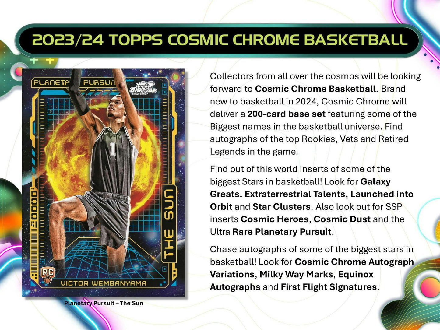 2023 - 24 Topps Cosmic Chrome Basketball Hobby Box - Columbia Hobby - Sports Card Boxes - Toploaders - Card Savers