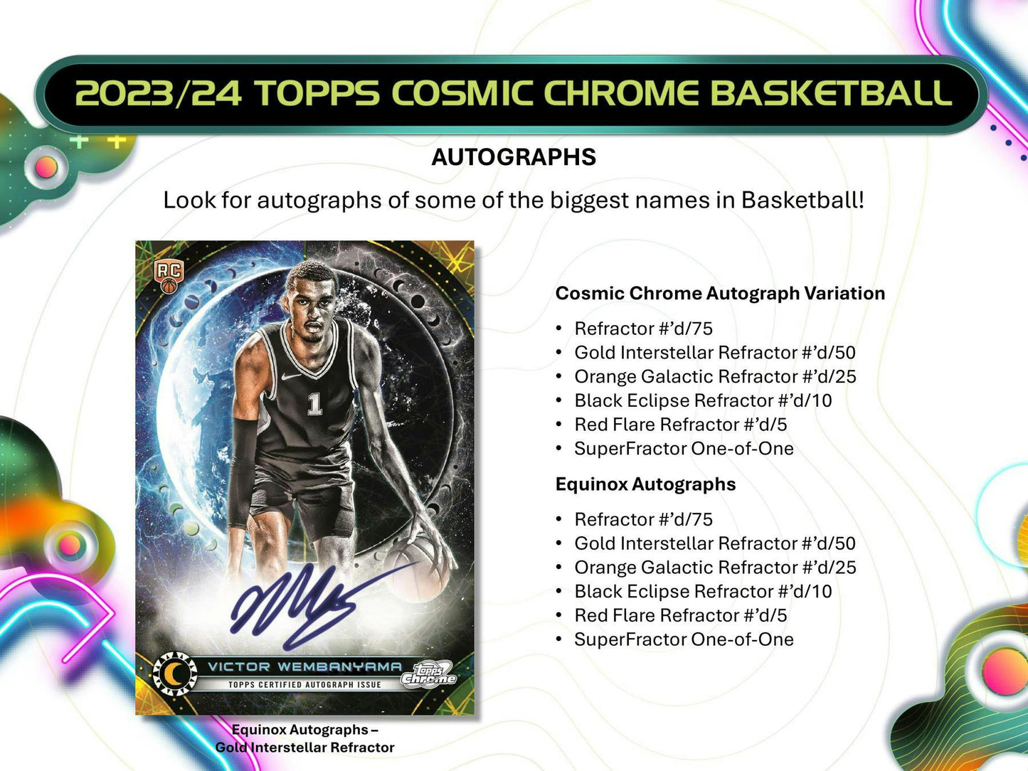 2023 - 24 Topps Cosmic Chrome Basketball Hobby Box - Columbia Hobby - Sports Card Boxes - Toploaders - Card Savers