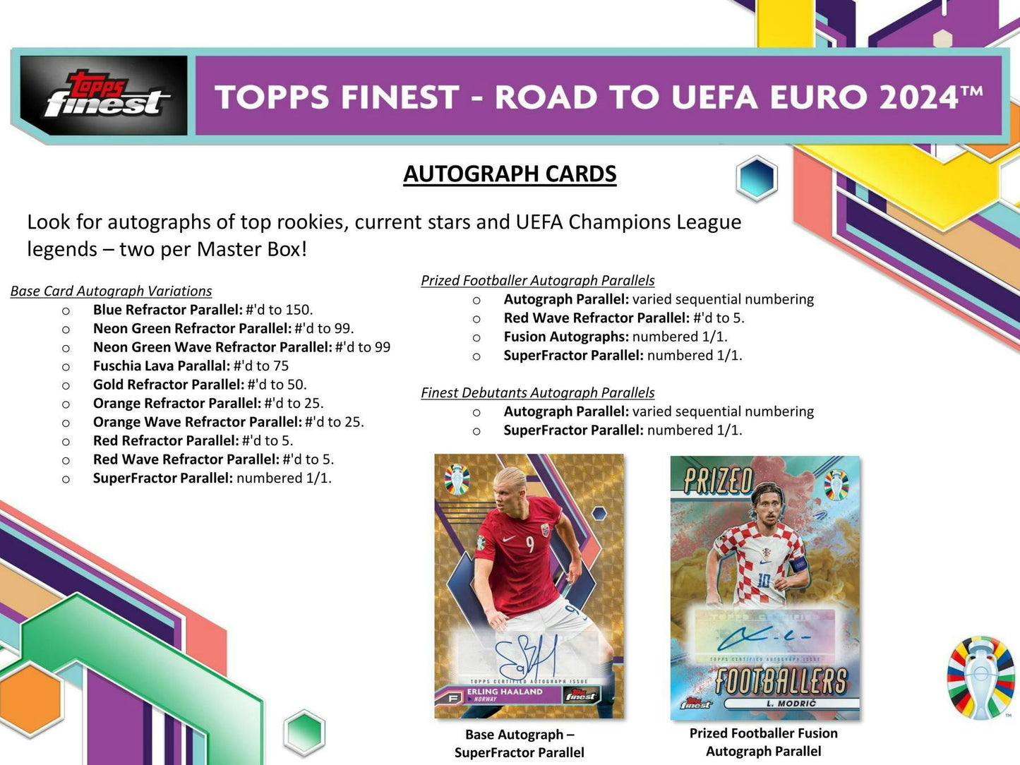 2023 - 24 Topps Finest Road to UEFA Euro Soccer Hobby Box - Columbia Hobby - Sports Card Boxes - Toploaders - Card Savers