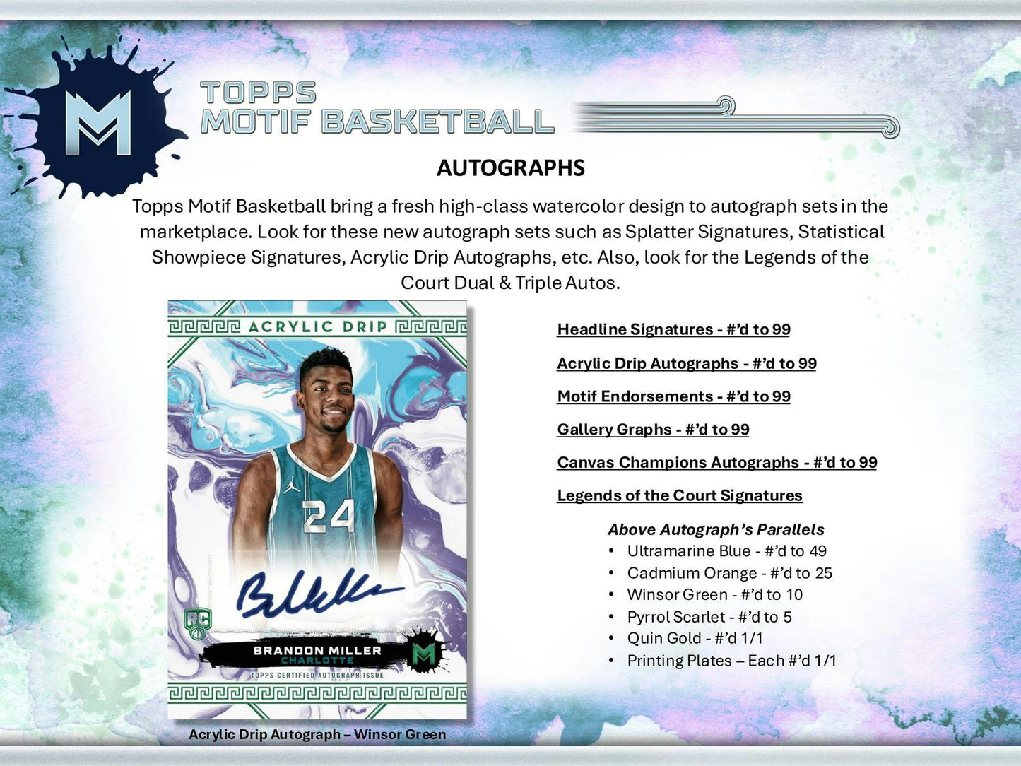 2023 - 24 Topps Motif Basketball Hobby Box - Columbia Hobby - Sports Card Boxes - Toploaders - Card Savers