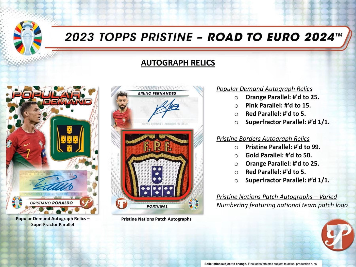 2023 - 24 Topps Pristine Road to Euros Soccer Hobby Box - Columbia Hobby - Sports Card Boxes - Toploaders - Card Savers