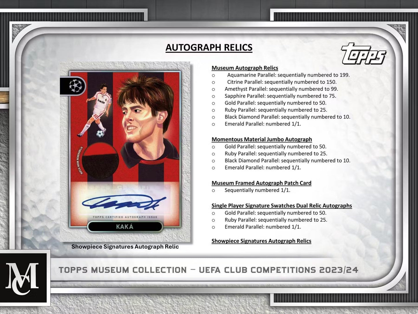 2023 - 24 Topps UEFA Club Competitions Museum Collection Soccer Hobby Box - Columbia Hobby - Sports Card Boxes - Toploaders - Card Savers