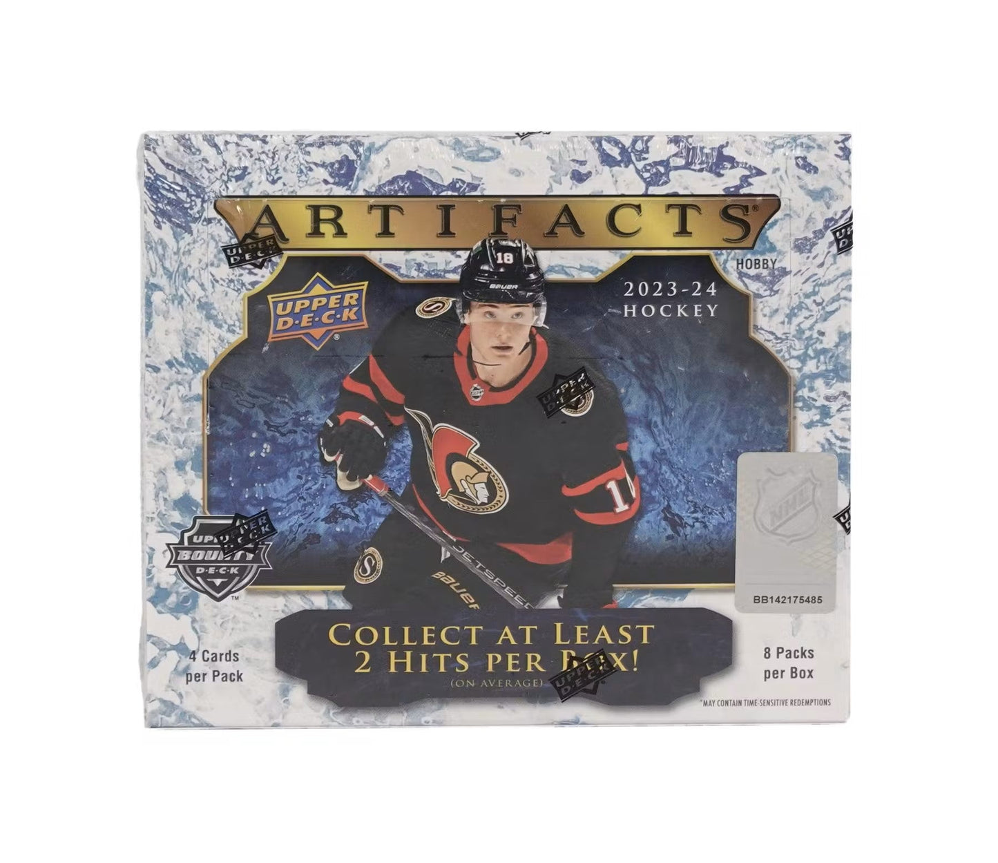 2023 - 24 Upper Deck Artifacts Hockey Hobby Box - Columbia Hobby - Sports Card Boxes - Toploaders - Card Savers