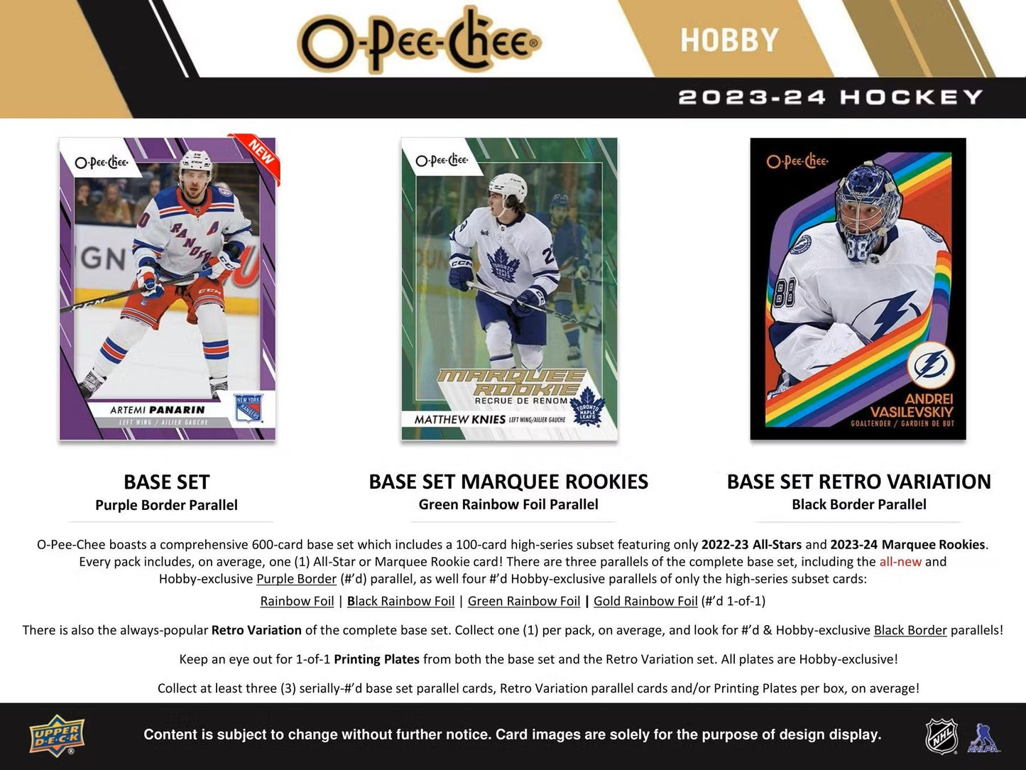 2023 - 24 Upper Deck O - Pee - Chee Hockey Hobby Box - Columbia Hobby - Sports Card Boxes - Toploaders - Card Savers