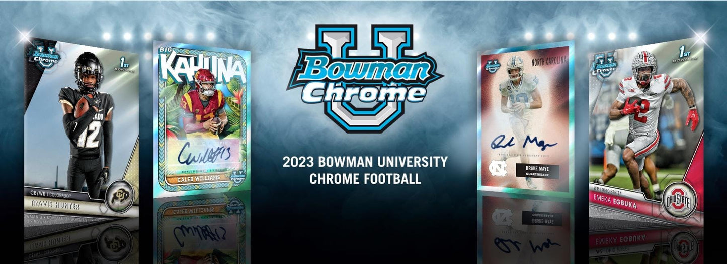 2023 Bowman Chrome University Football Breakers Delight - Columbia Hobby - Sports Card Boxes - Toploaders - Card Savers