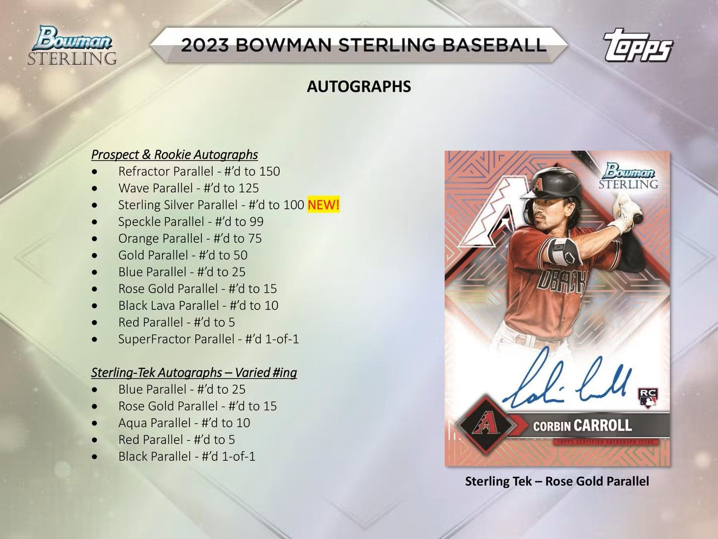2023 Bowman Sterling Baseball Hobby Box - Columbia Hobby - Sports Card Boxes - Toploaders - Card Savers