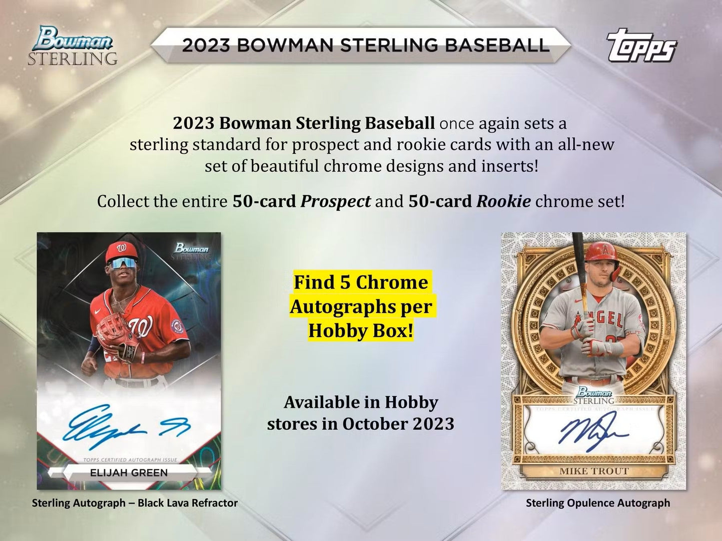 2023 Bowman Sterling Baseball Hobby Box - Columbia Hobby - Sports Card Boxes - Toploaders - Card Savers