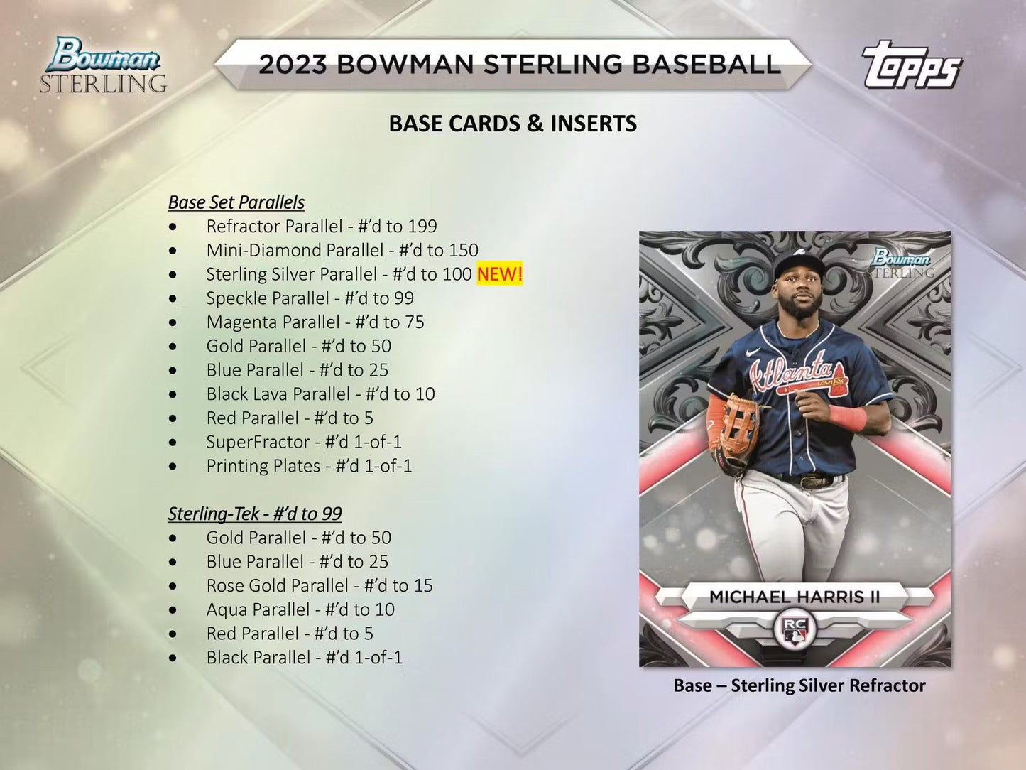 2023 Bowman Sterling Baseball Hobby Box - Columbia Hobby - Sports Card Boxes - Toploaders - Card Savers
