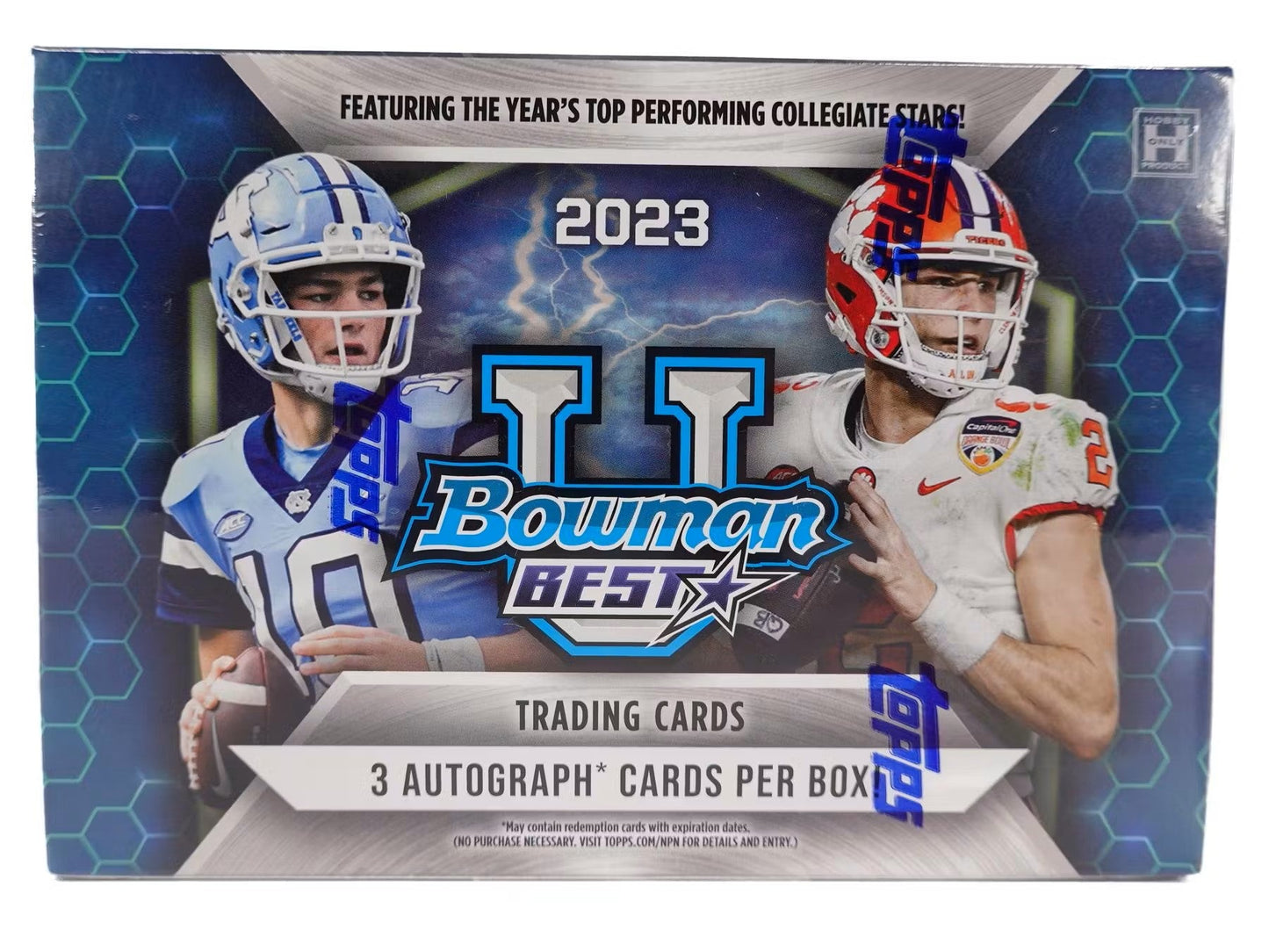 2023 Bowman University Best Football Breakers Delight Box - Columbia Hobby - Sports Card Boxes - Toploaders - Card Savers