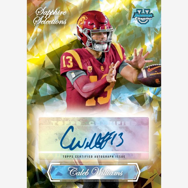 2023 Bowman University Chrome Football Sapphire Edition Hobby Box - Columbia Hobby - Sports Card Boxes - Toploaders - Card Savers