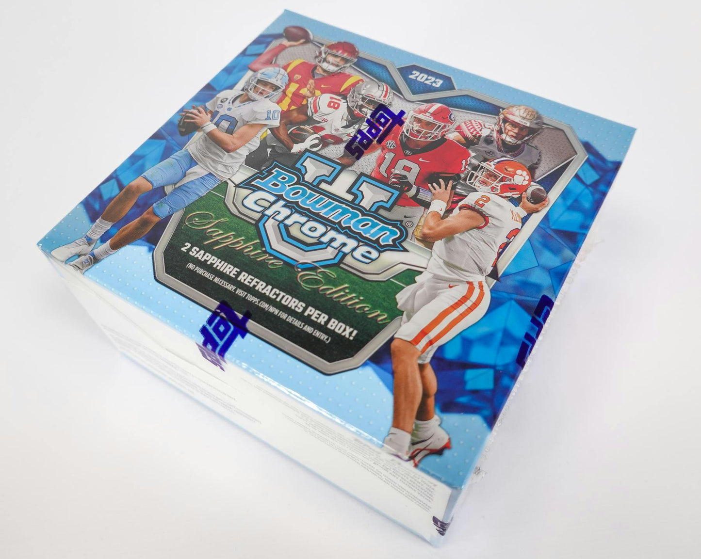 2023 Bowman University Chrome Football Sapphire Edition Hobby Box - Columbia Hobby - Sports Card Boxes - Toploaders - Card Savers