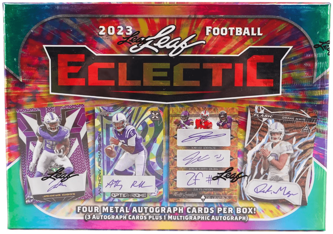 2023 Leaf Eclectic Football Hobby Box - Columbia Hobby - Sports Card Boxes - Toploaders - Card Savers