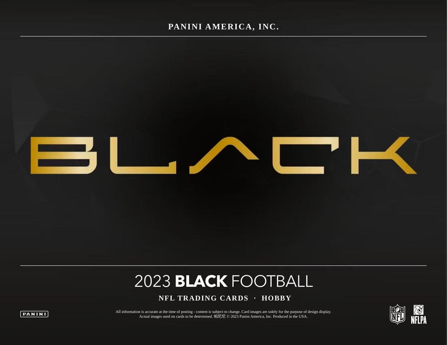 2023 Panini Black Football Hobby Box - Columbia Hobby - Sports Card Boxes - Toploaders - Card Savers