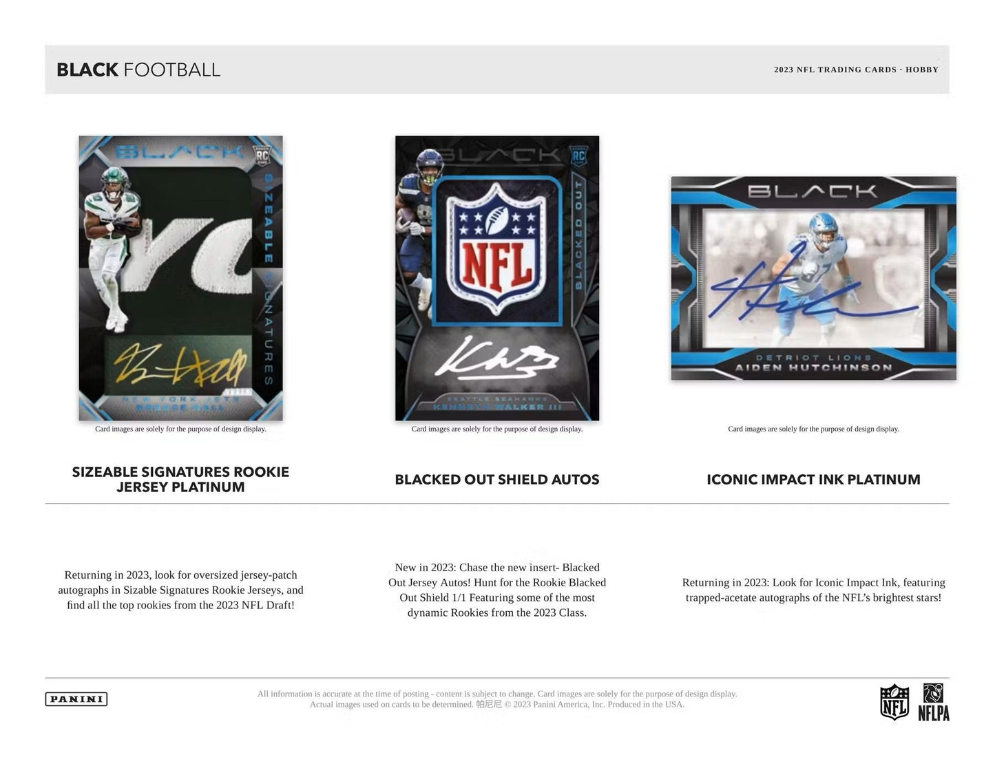 2023 Panini Black Football Hobby Box - Columbia Hobby - Sports Card Boxes - Toploaders - Card Savers
