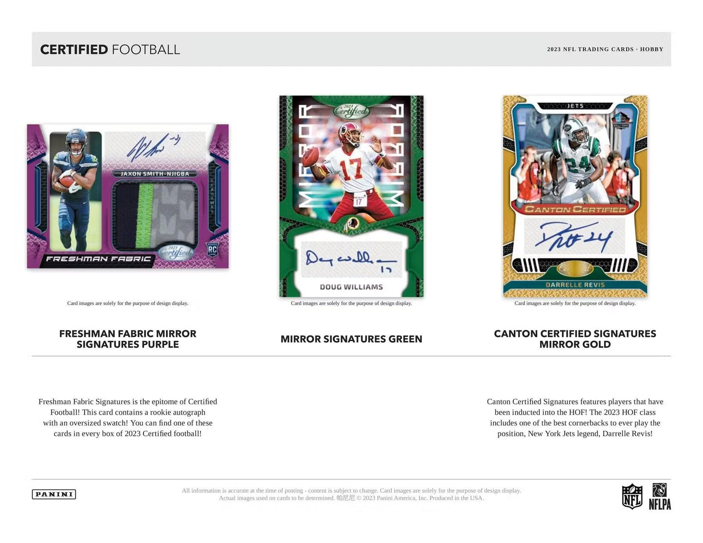 2023 Panini Certified Football Hobby Box - Columbia Hobby - Sports Card Boxes - Toploaders - Card Savers