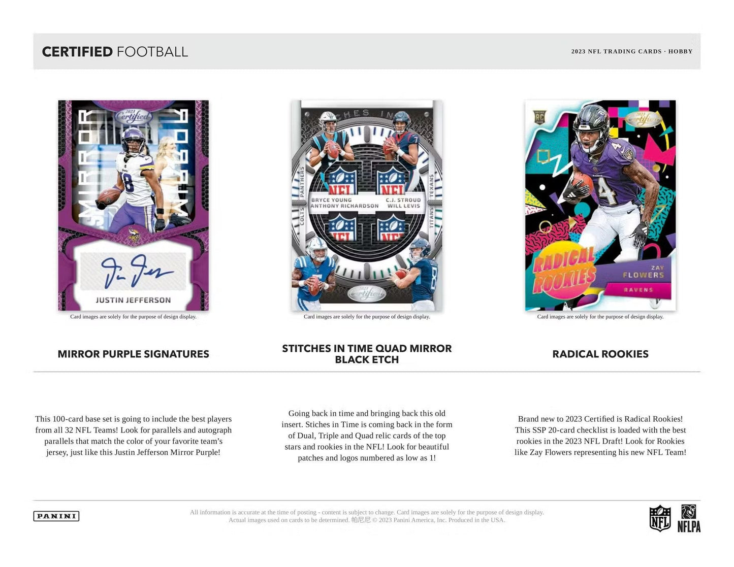 2023 Panini Certified Football Hobby Box - Columbia Hobby - Sports Card Boxes - Toploaders - Card Savers