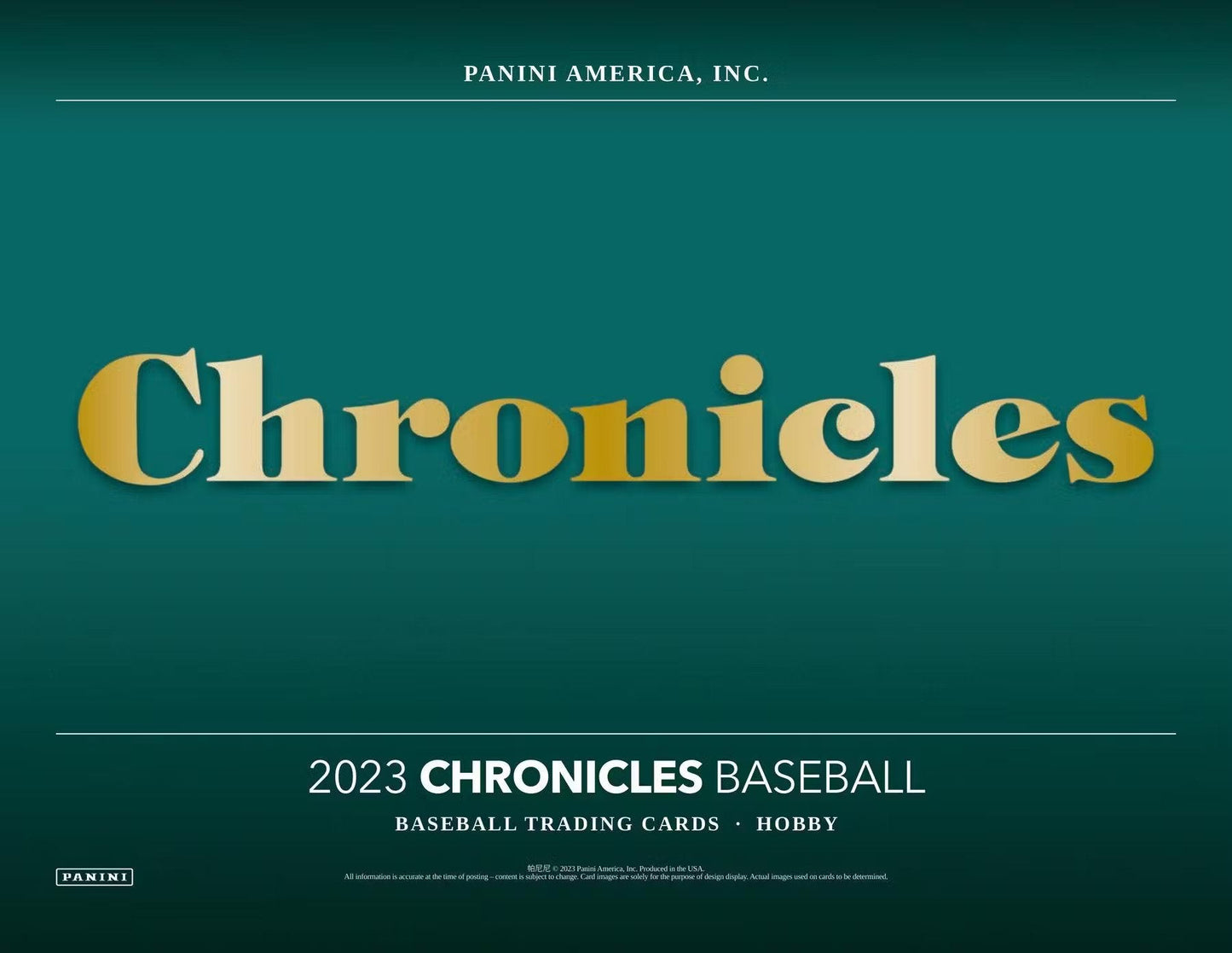 2023 Panini Chronicles Baseball Hobby Box - Columbia Hobby - Sports Card Boxes - Toploaders - Card Savers