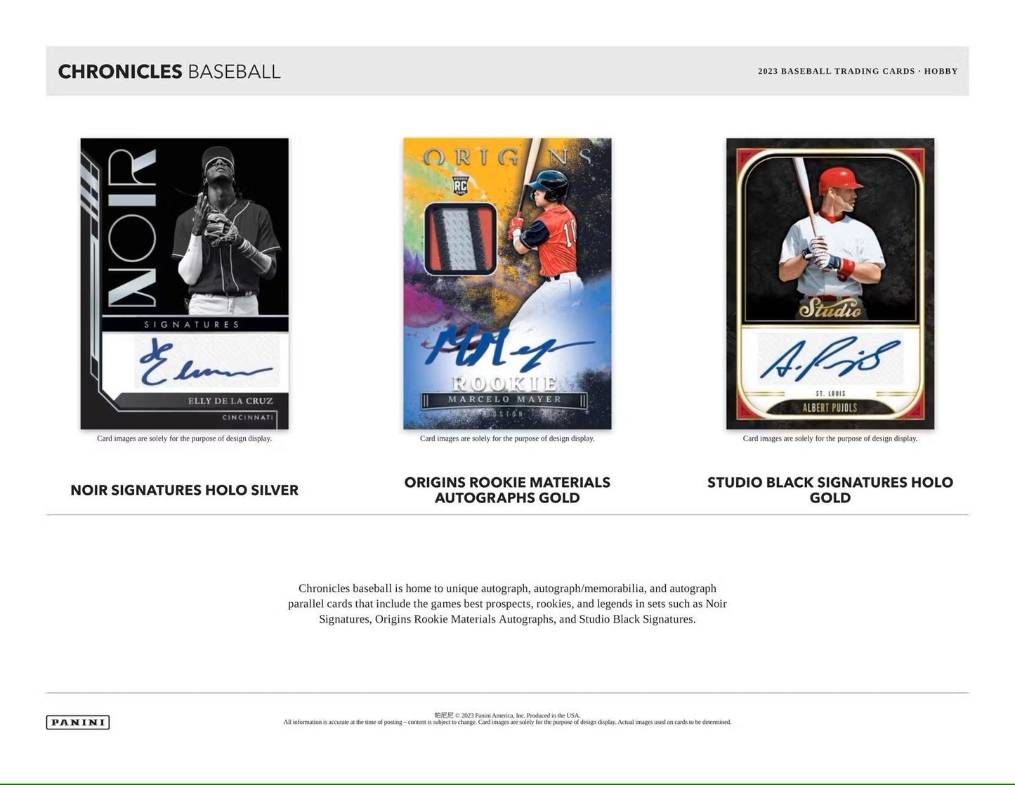 2023 Panini Chronicles Baseball Hobby Box - Columbia Hobby - Sports Card Boxes - Toploaders - Card Savers