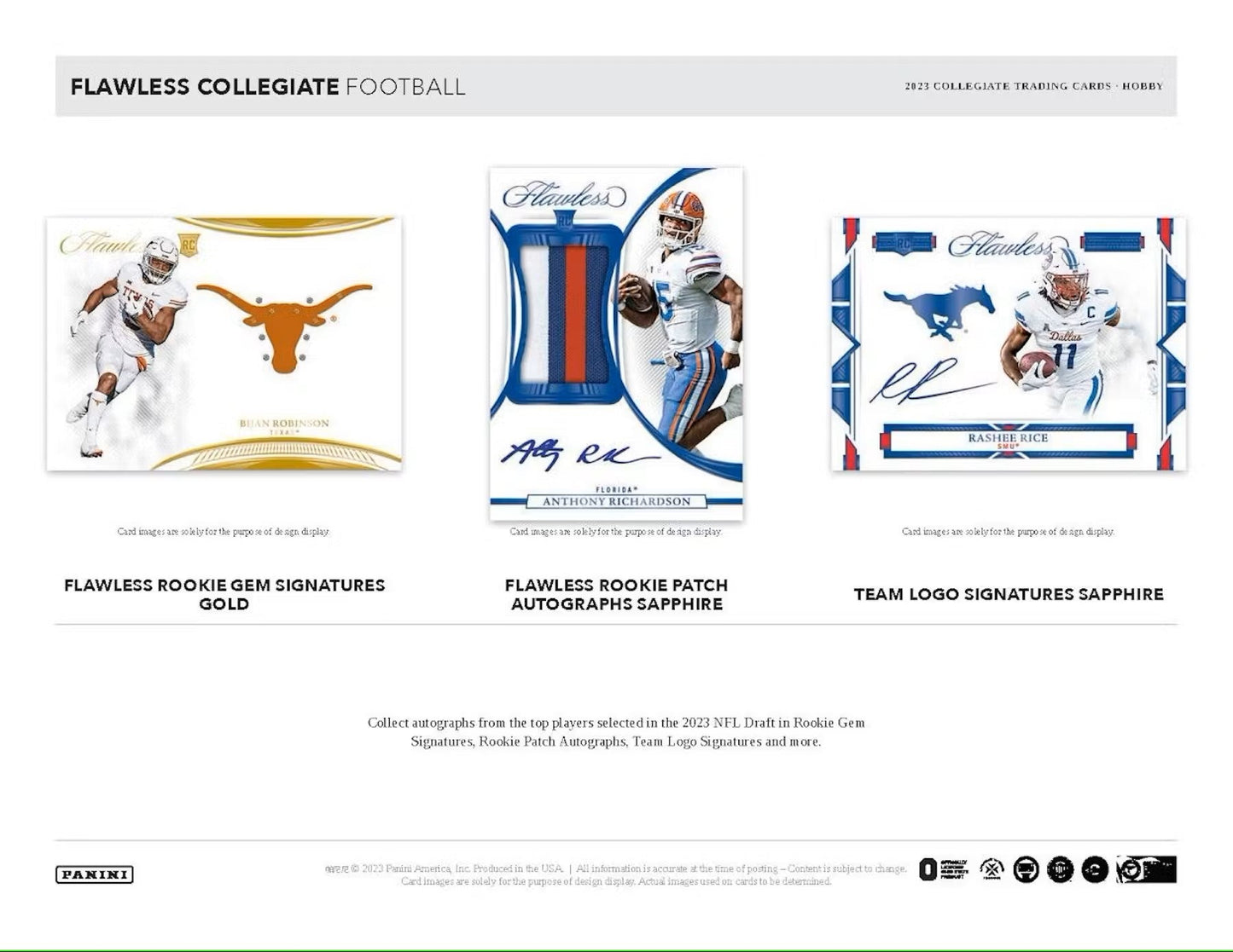 2023 Panini Flawless Collegiate Football Hobby Box - Columbia Hobby - Sports Card Boxes - Toploaders - Card Savers