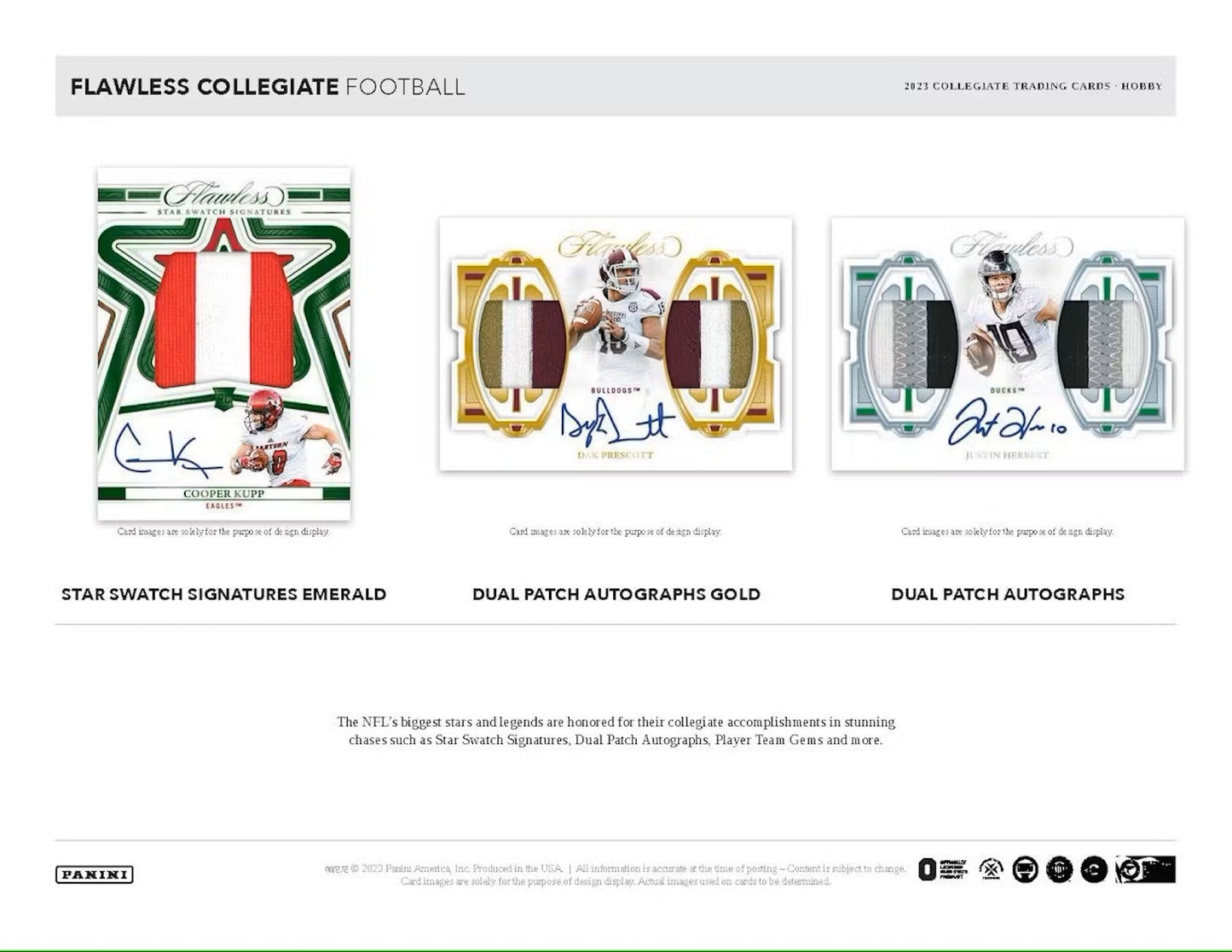 2023 Panini Flawless Collegiate Football Hobby Box - Columbia Hobby - Sports Card Boxes - Toploaders - Card Savers