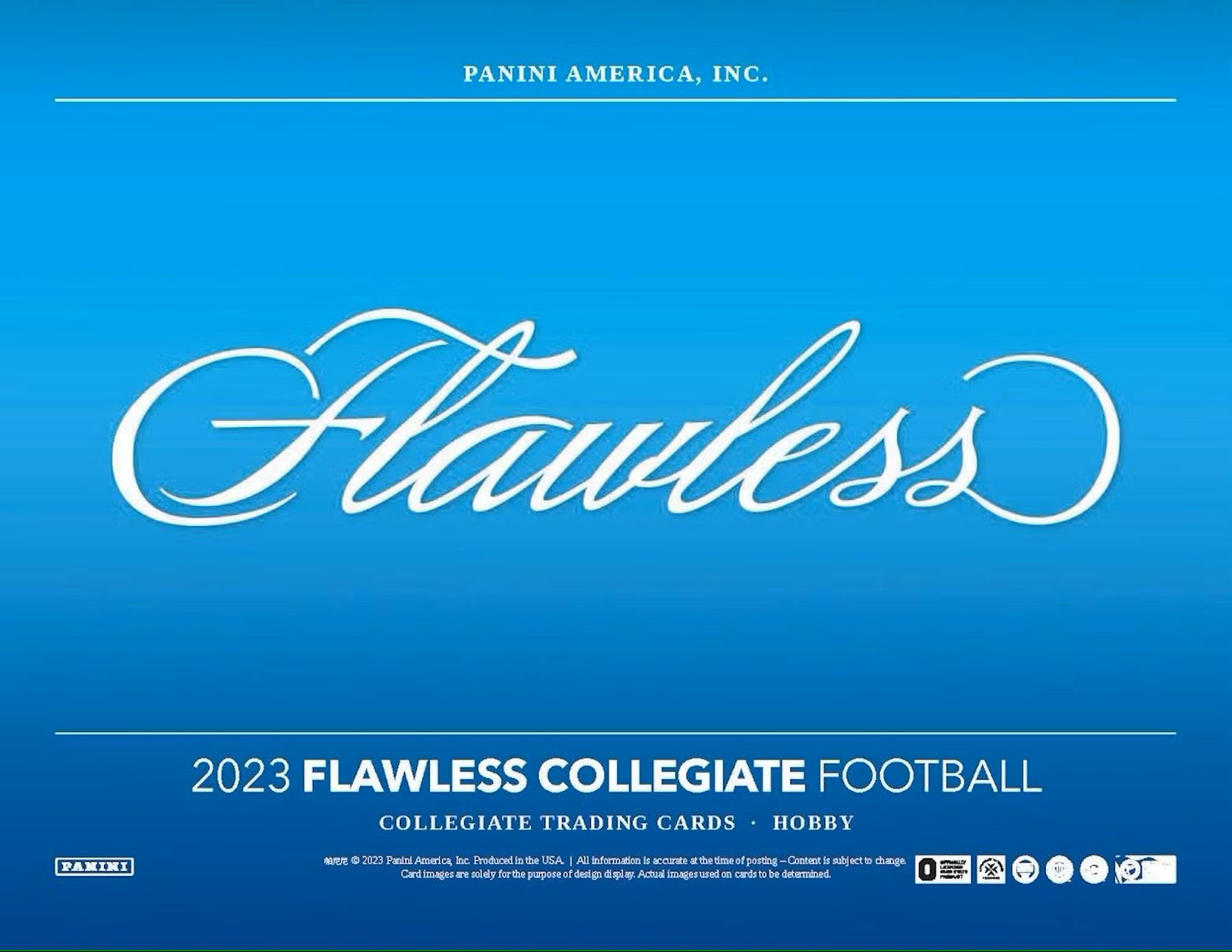 2023 Panini Flawless Collegiate Football Hobby Box - Columbia Hobby - Sports Card Boxes - Toploaders - Card Savers