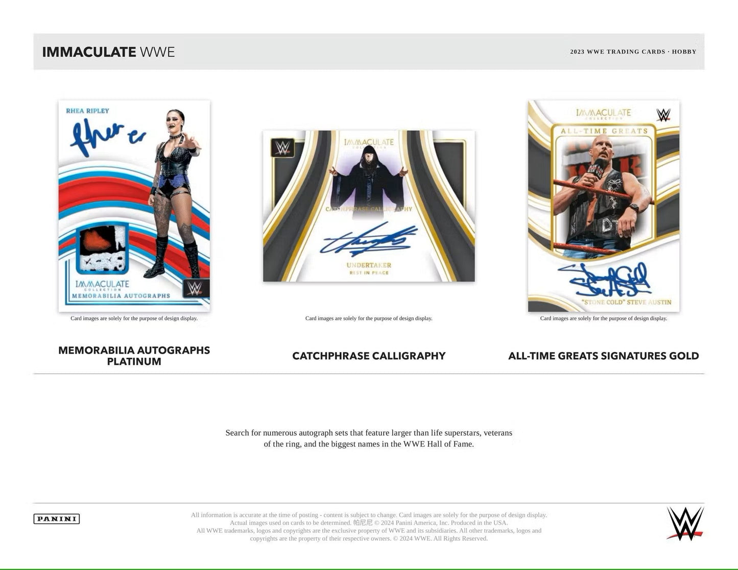 2023 Panini Immaculate WWE Wrestling Hobby Box - Columbia Hobby - Sports Card Boxes - Toploaders - Card Savers