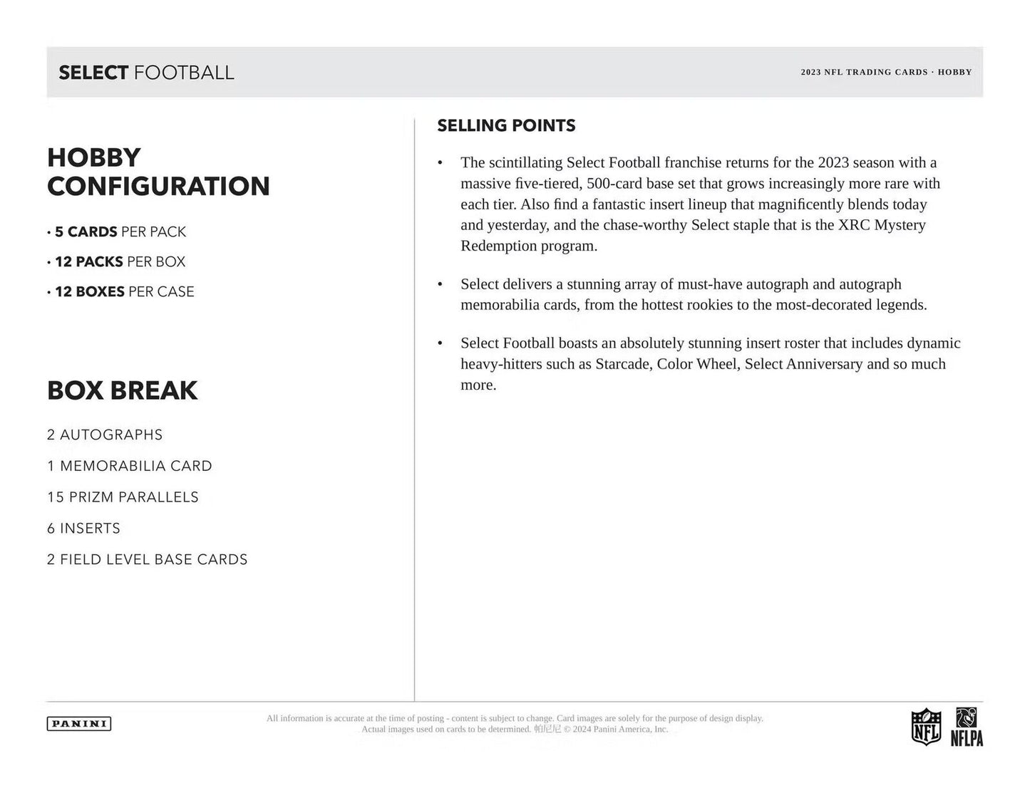 2023 Panini Select Football Hobby Box - Columbia Hobby - Sports Card Boxes - Toploaders - Card Savers