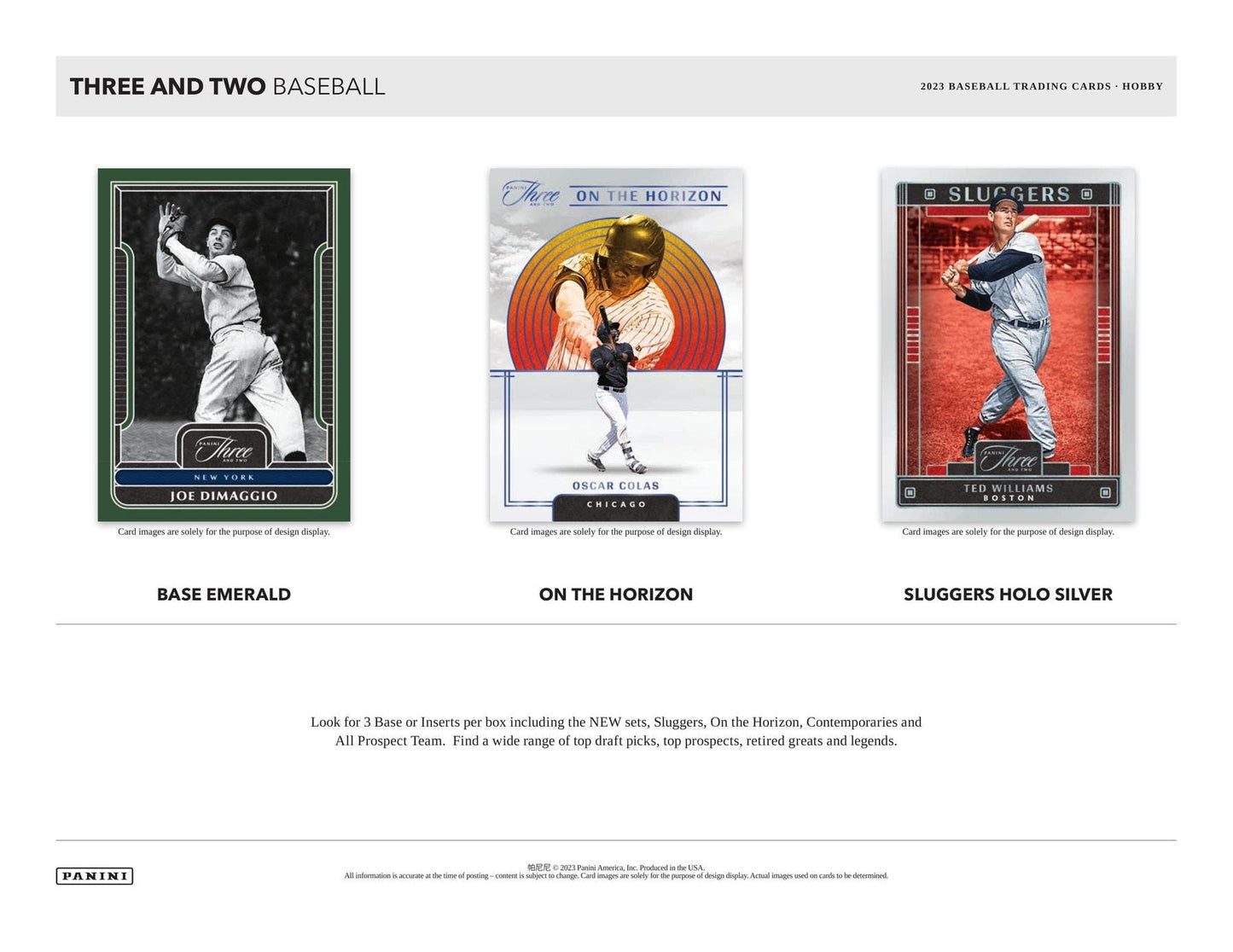 2023 Panini Three and Two Baseball Hobby Box - Columbia Hobby - Sports Card Boxes - Toploaders - Card Savers