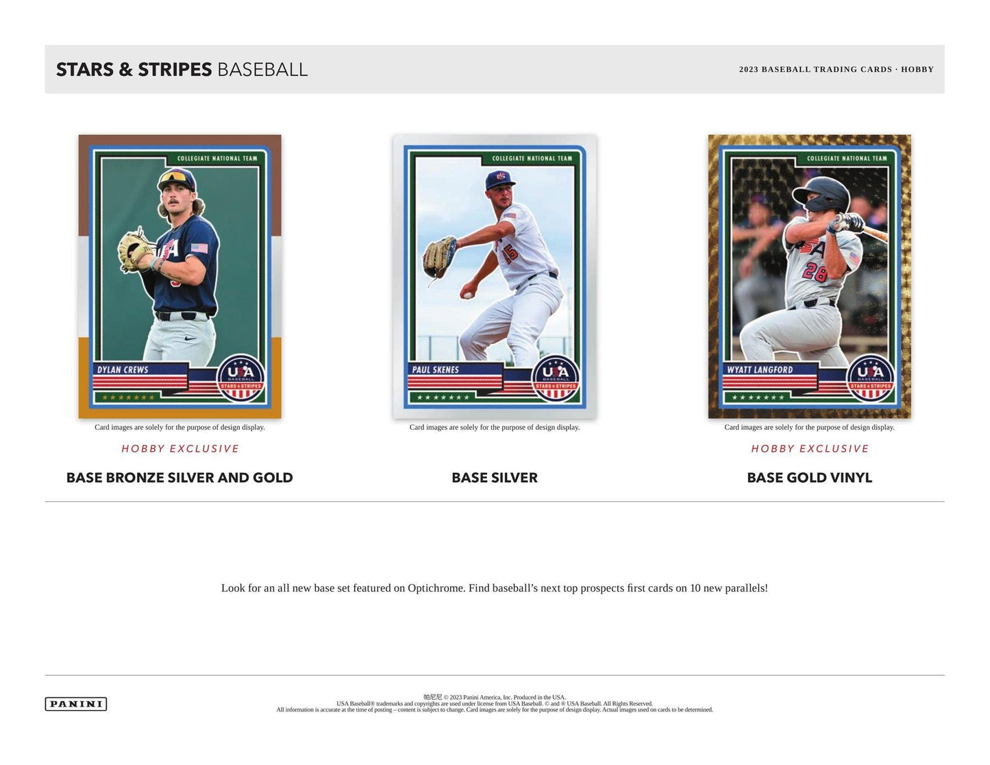 2023 Panini USA Stars & Stripes Baseball Hobby Box - Columbia Hobby - Sports Card Boxes - Toploaders - Card Savers