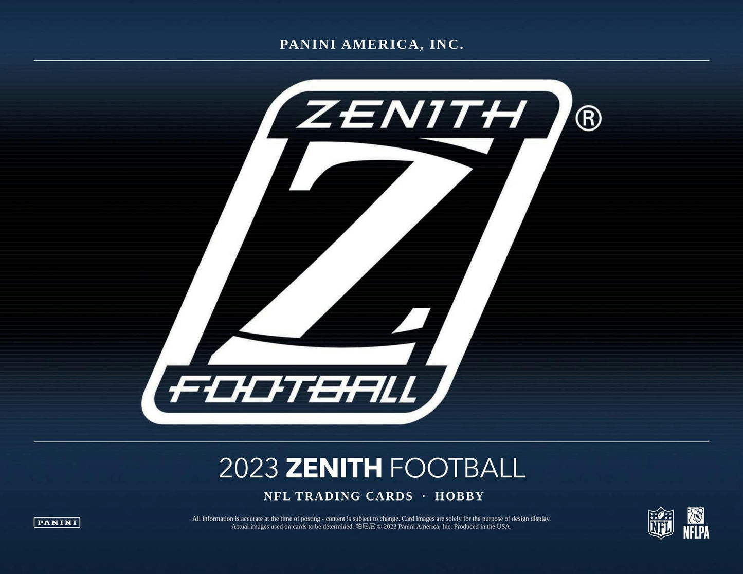 2023 Panini Zenith Football Hobby Box - Columbia Hobby - Sports Card Boxes - Toploaders - Card Savers