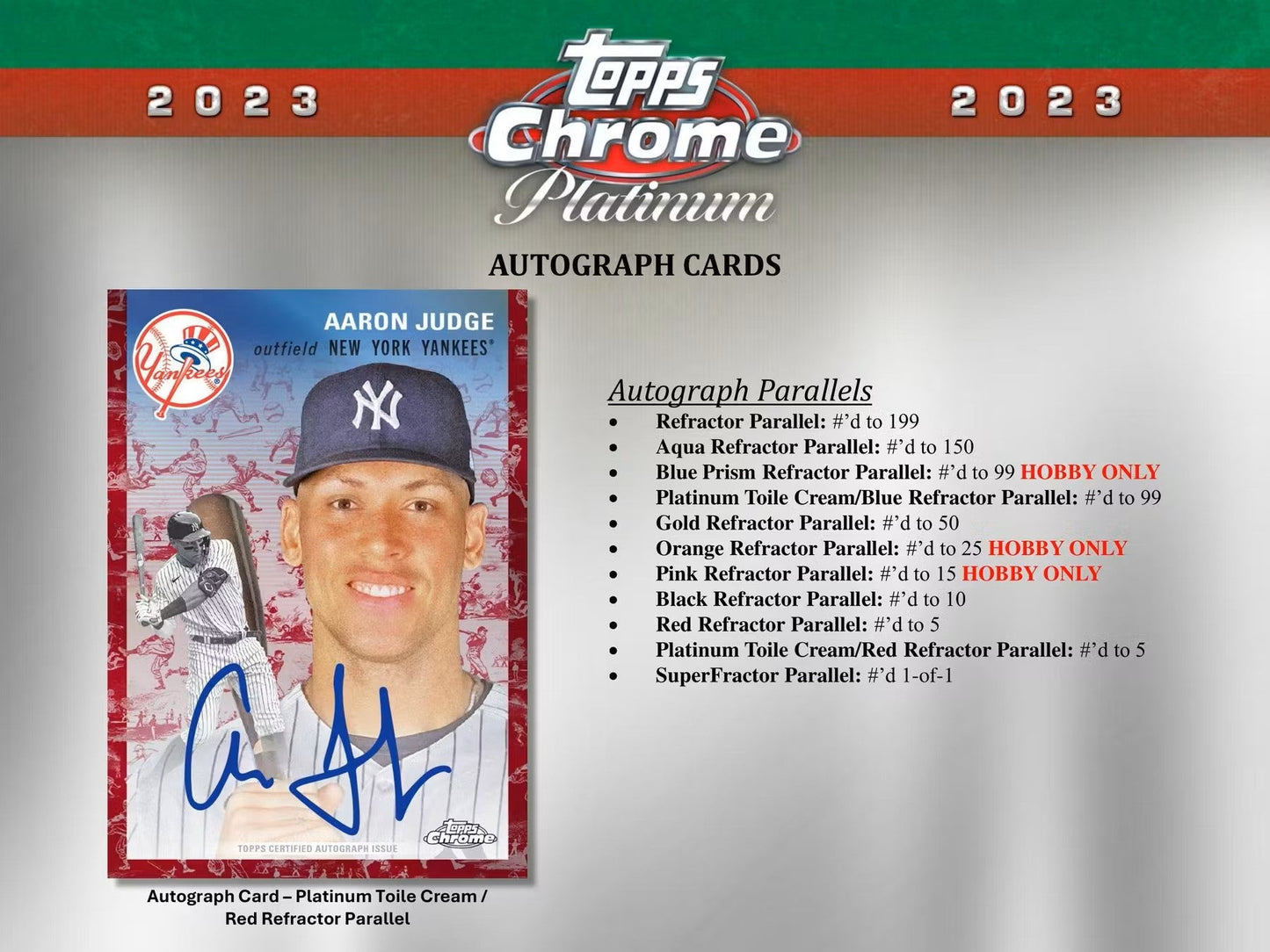 2023 Topps Chrome Platinum Anniversary Baseball Hobby Box - Columbia Hobby - Sports Card Boxes - Toploaders - Card Savers
