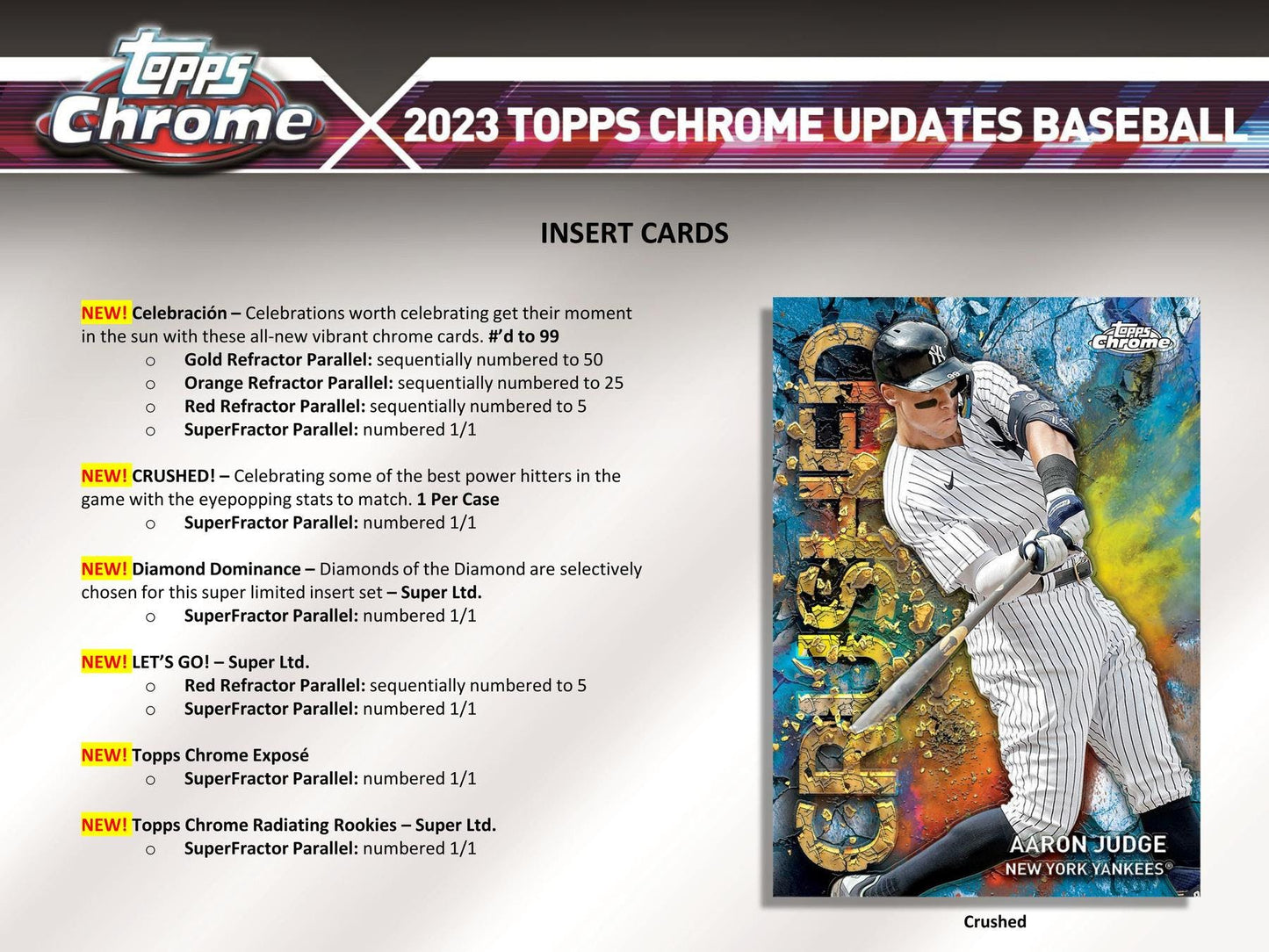 2023 Topps Chrome Update Series Baseball Hobby Box - Columbia Hobby - Sports Card Boxes - Toploaders - Card Savers