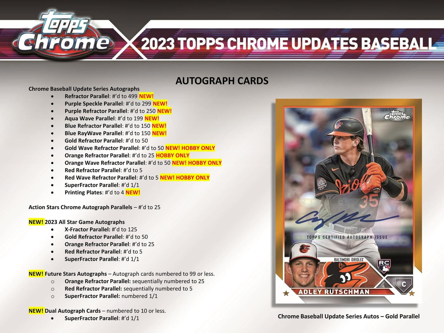 2023 Topps Chrome Update Series Baseball Hobby Box - Columbia Hobby - Sports Card Boxes - Toploaders - Card Savers