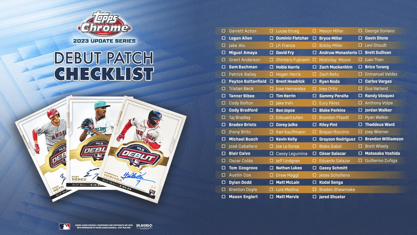 2023 Topps Chrome Update Series Baseball Hobby Box - Columbia Hobby - Sports Card Boxes - Toploaders - Card Savers