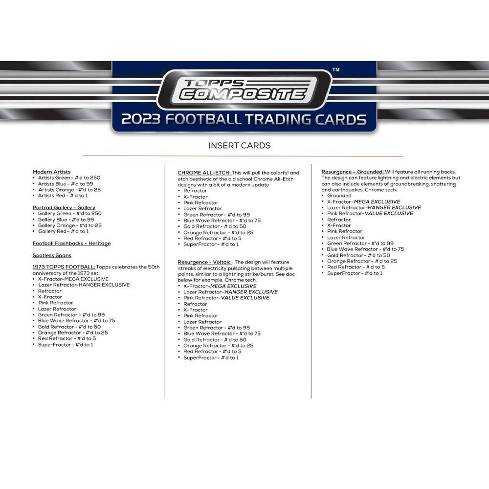 2023 Topps Composite Football Blaster - Columbia Hobby - Sports Card Boxes - Toploaders - Card Savers