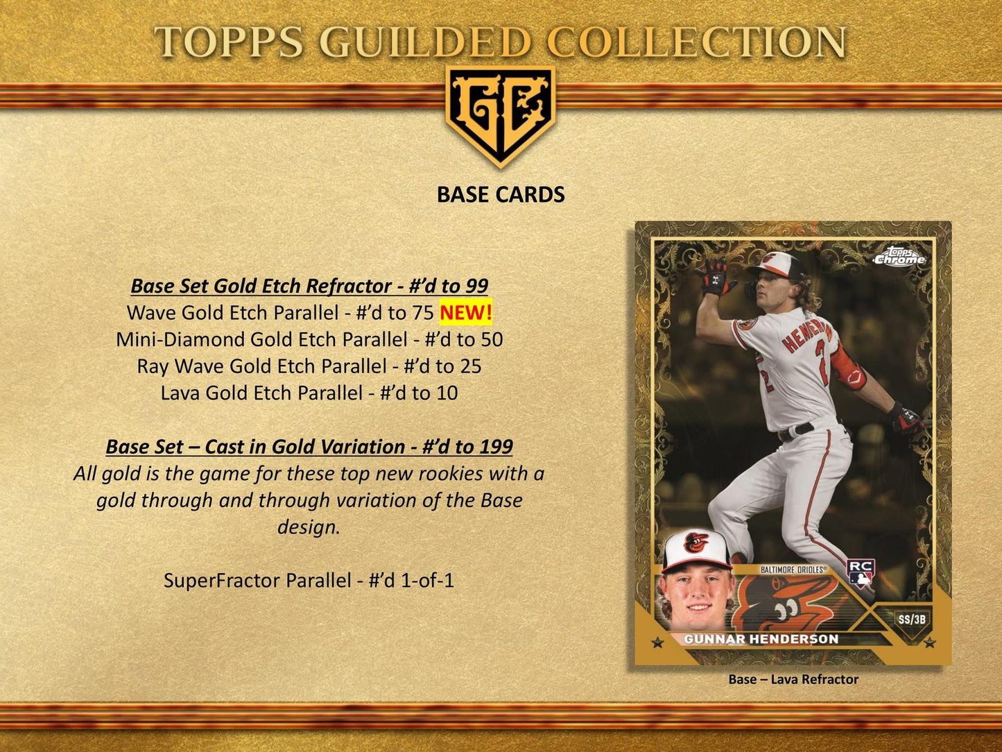 2023 Topps Gilded Collection Baseball Hobby Box - Columbia Hobby - Sports Card Boxes - Toploaders - Card Savers