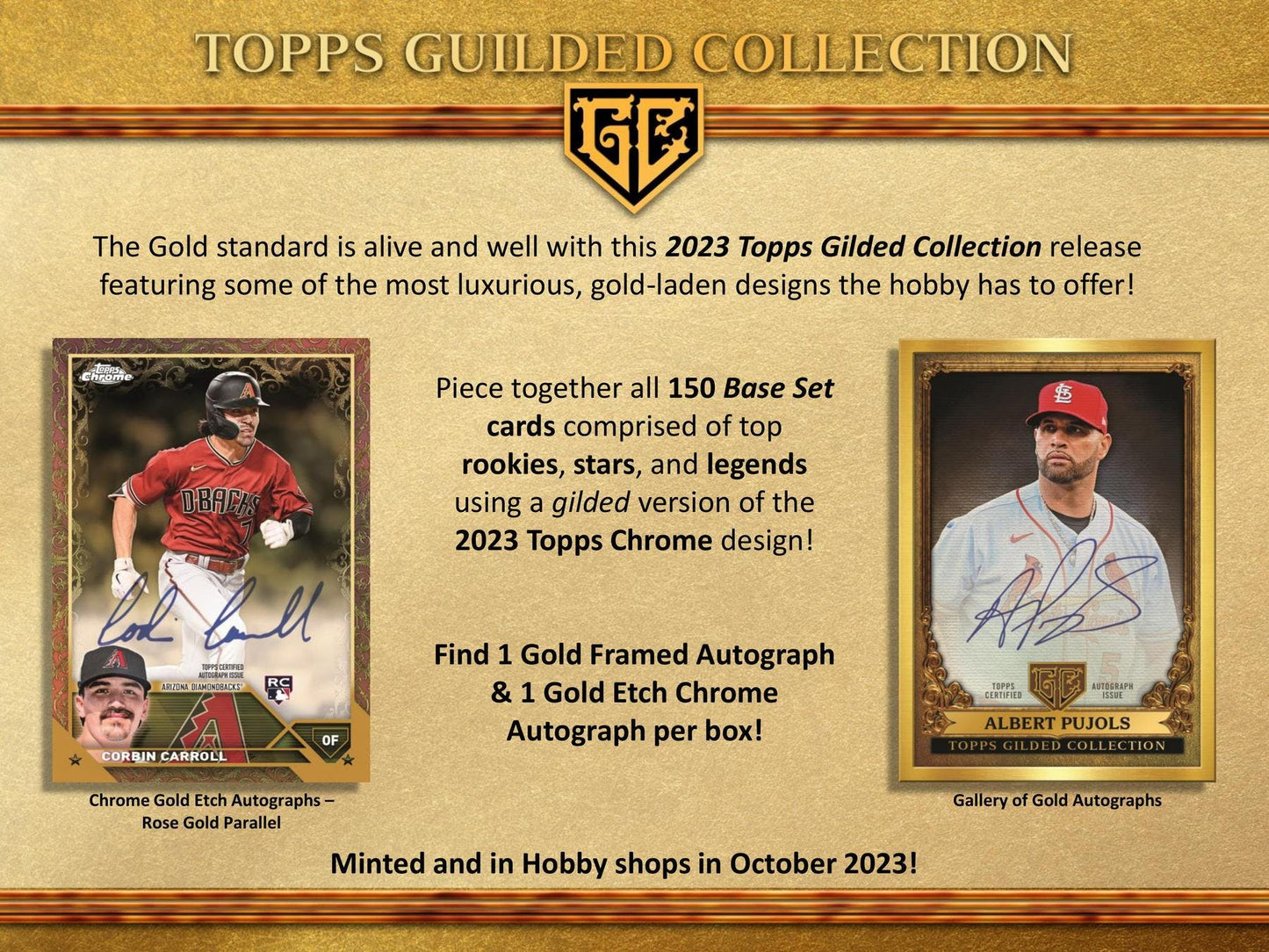 2023 Topps Gilded Collection Baseball Hobby Box - Columbia Hobby - Sports Card Boxes - Toploaders - Card Savers