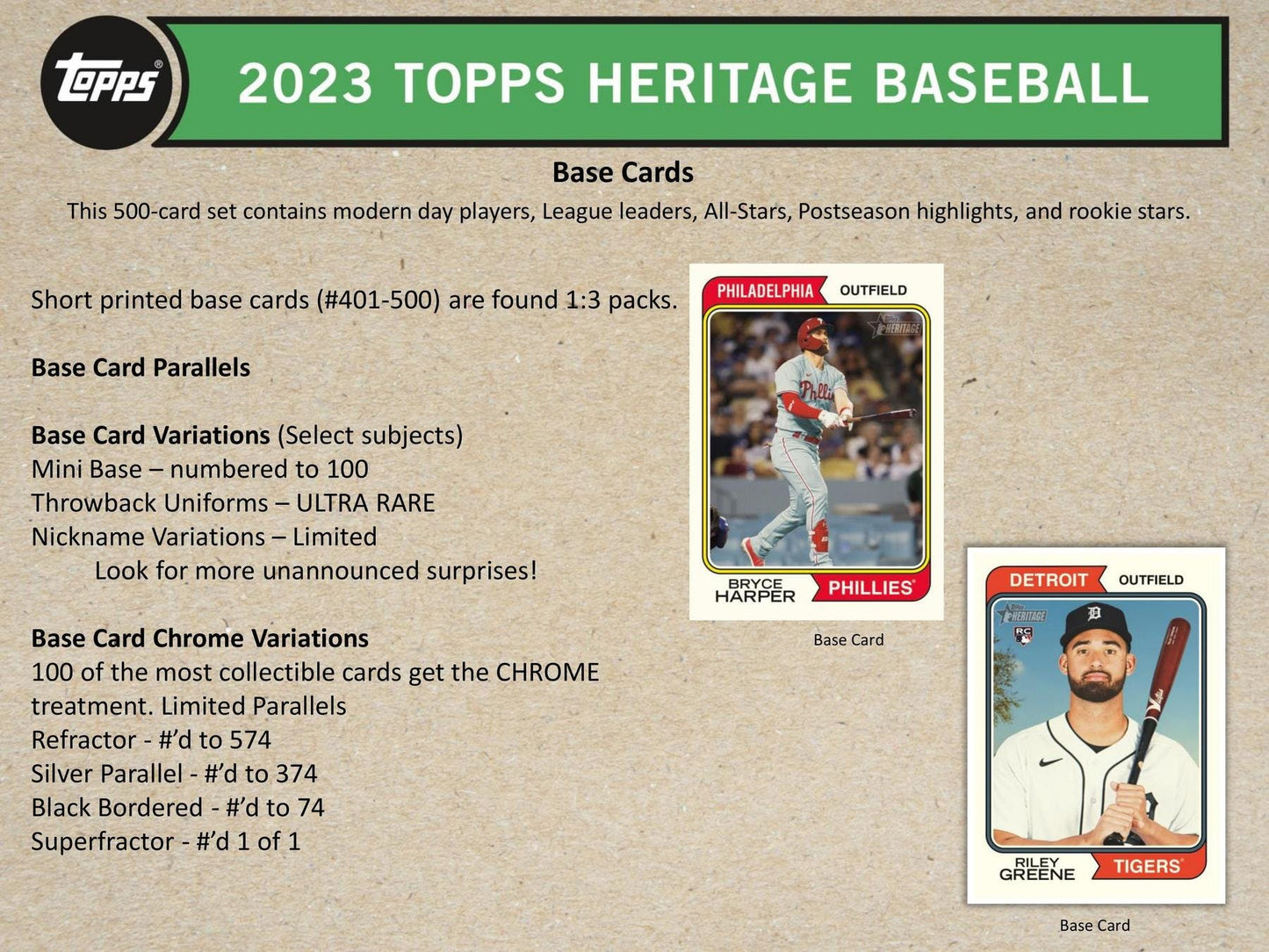 2023 Topps Heritage Baseball Blaster Box - Columbia Hobby - Sports Card Boxes - Toploaders - Card Savers