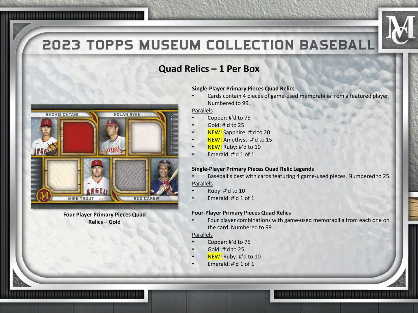 2023 Topps Museum Collection Baseball Hobby Box - Columbia Hobby - Sports Card Boxes - Toploaders - Card Savers