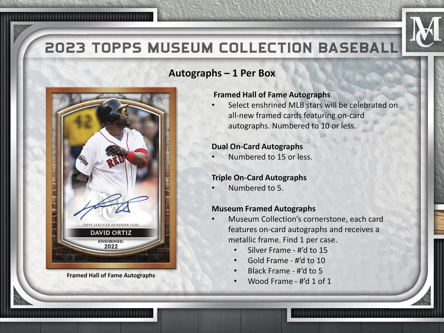 2023 Topps Museum Collection Baseball Hobby Box - Columbia Hobby - Sports Card Boxes - Toploaders - Card Savers