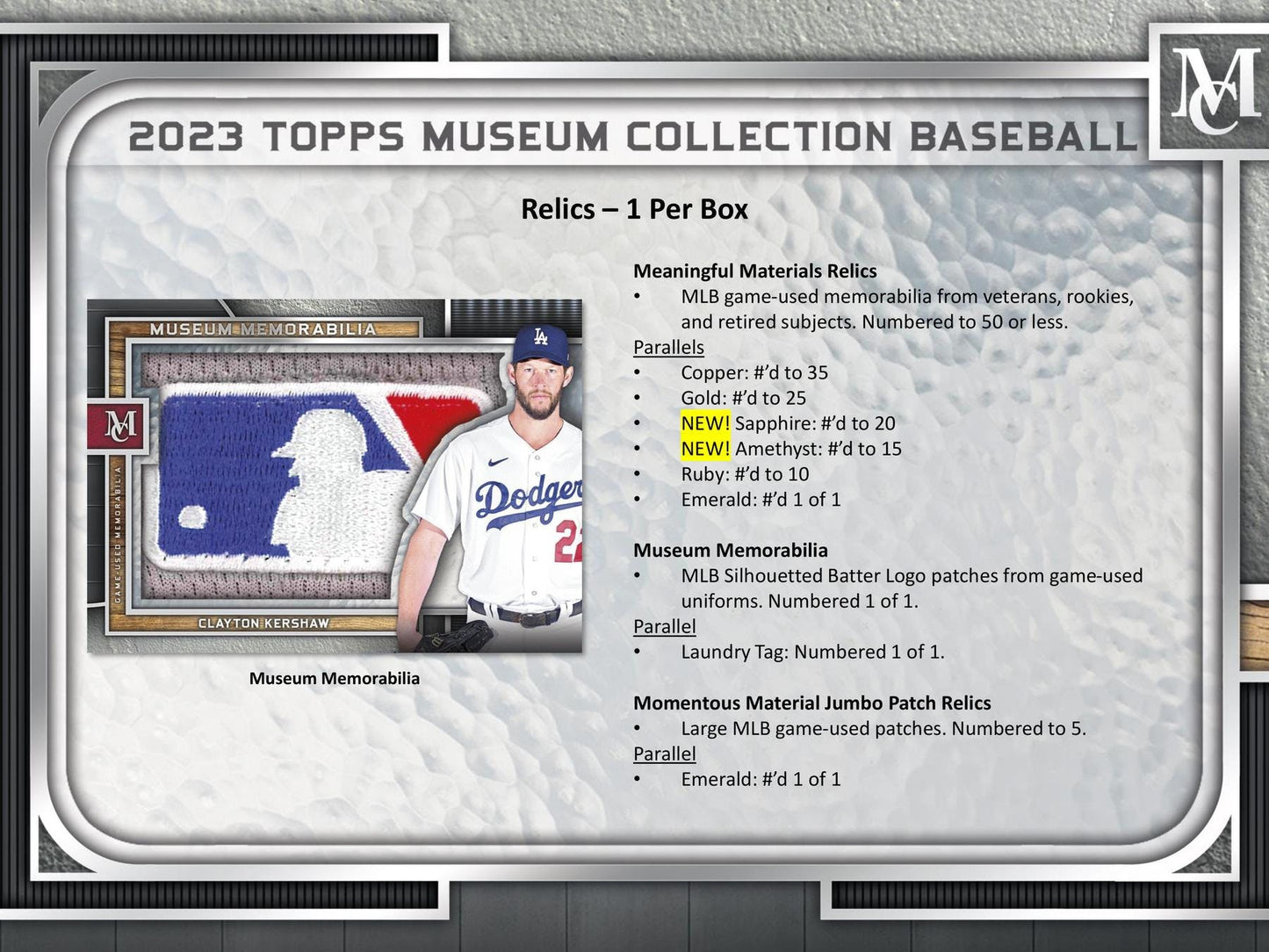 2023 Topps Museum Collection Baseball Hobby Box - Columbia Hobby - Sports Card Boxes - Toploaders - Card Savers