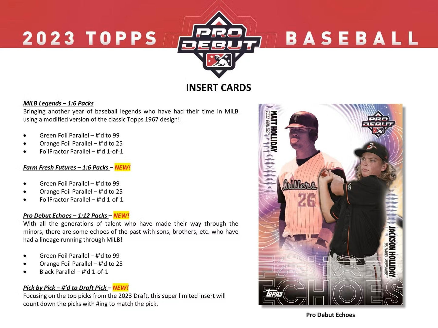 2023 Topps Pro Debut Baseball Jumbo Box - Columbia Hobby - Sports Card Boxes - Toploaders - Card Savers