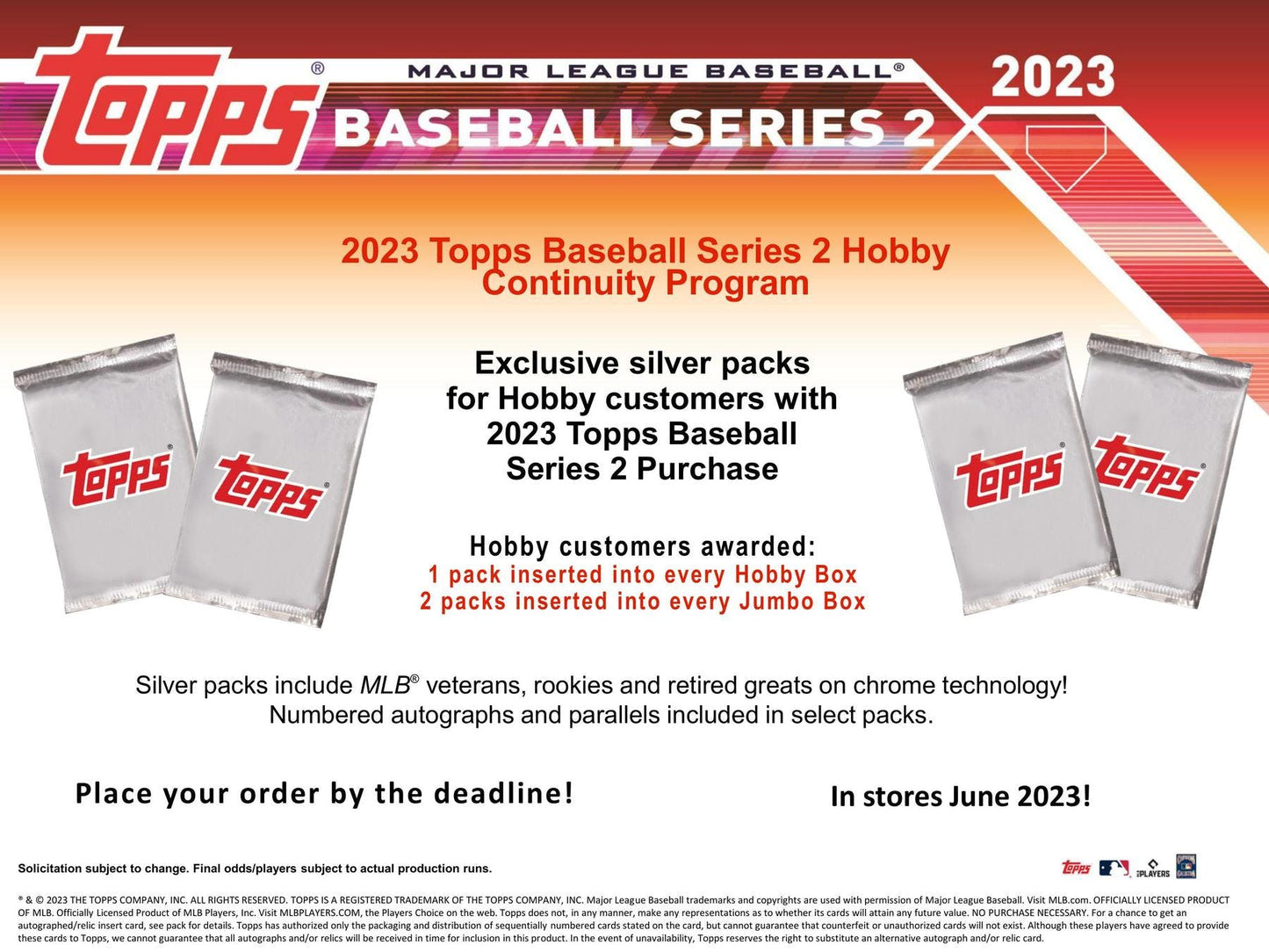 2023 Topps Series 2 Baseball Hobby Jumbo Box - Columbia Hobby - Sports Card Boxes - Toploaders - Card Savers